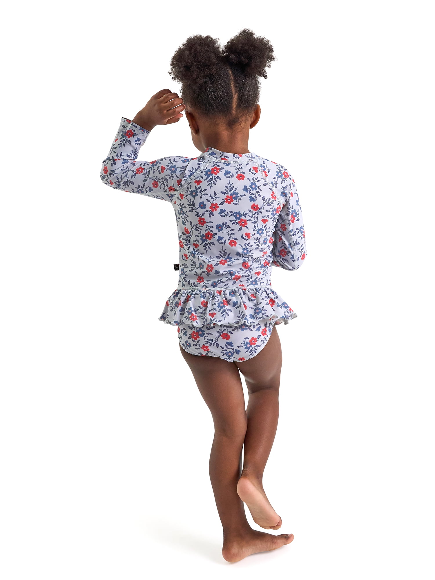 Modern Moments by Gerber Baby and Toddler Girl Rashguard with Ruffles (Pink, 3M) 72yos