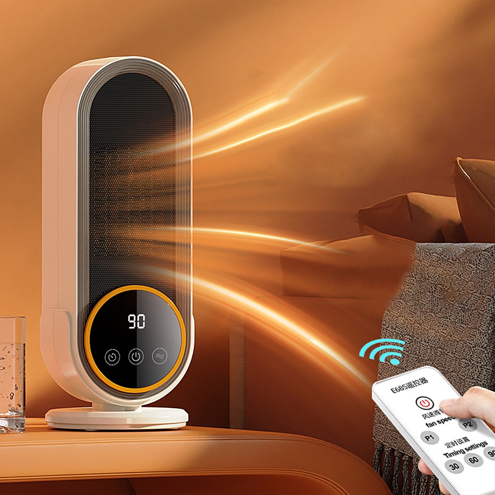 HOZVOMI Portable Space Heater, Energy Efficient Electric Desk Heater with Overheat Protection (4.7 x 5.1 x 10.2 in) d0xkn