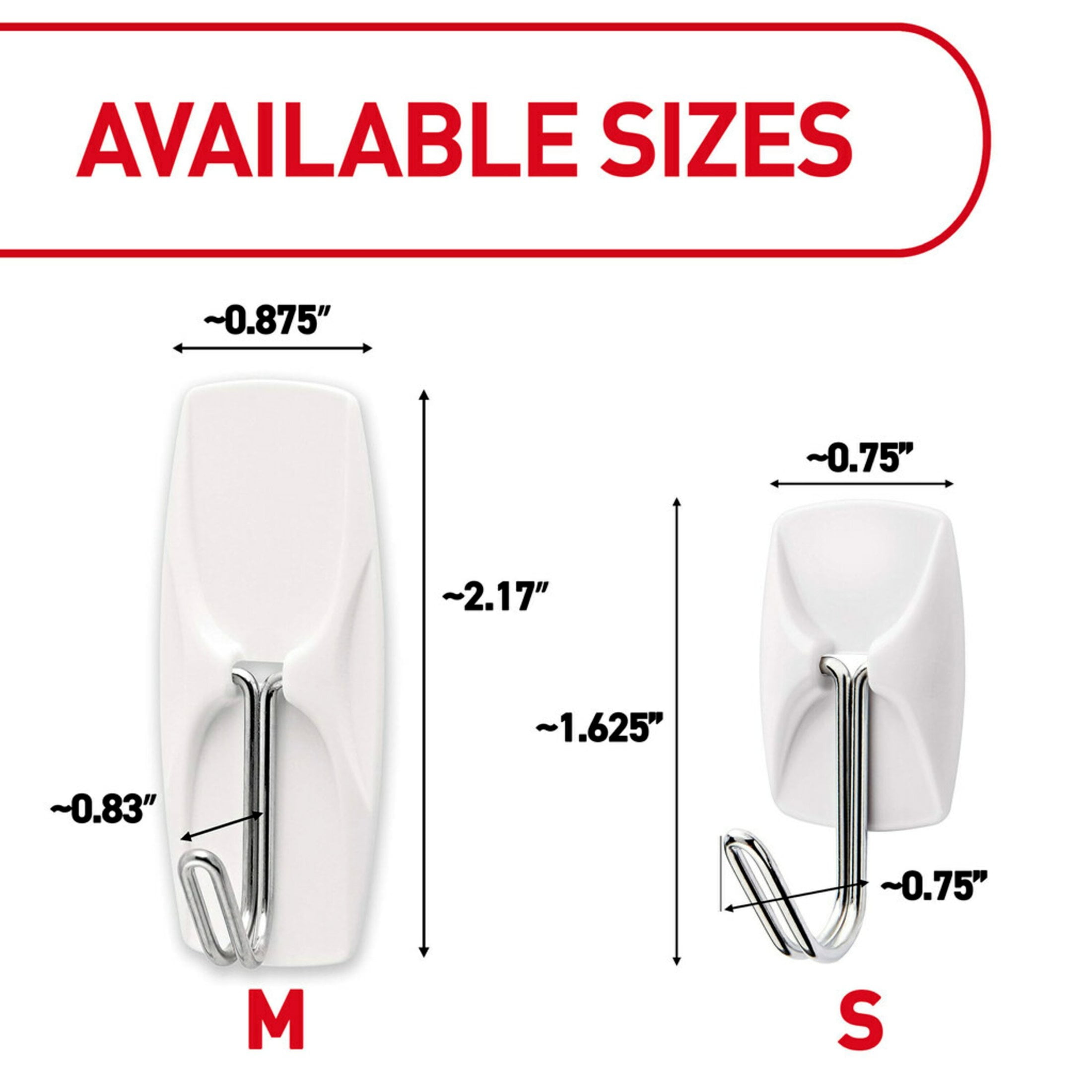 Command Small Wire Toggle Hooks (White, 28 Hooks, 32 Strips) 65ao3