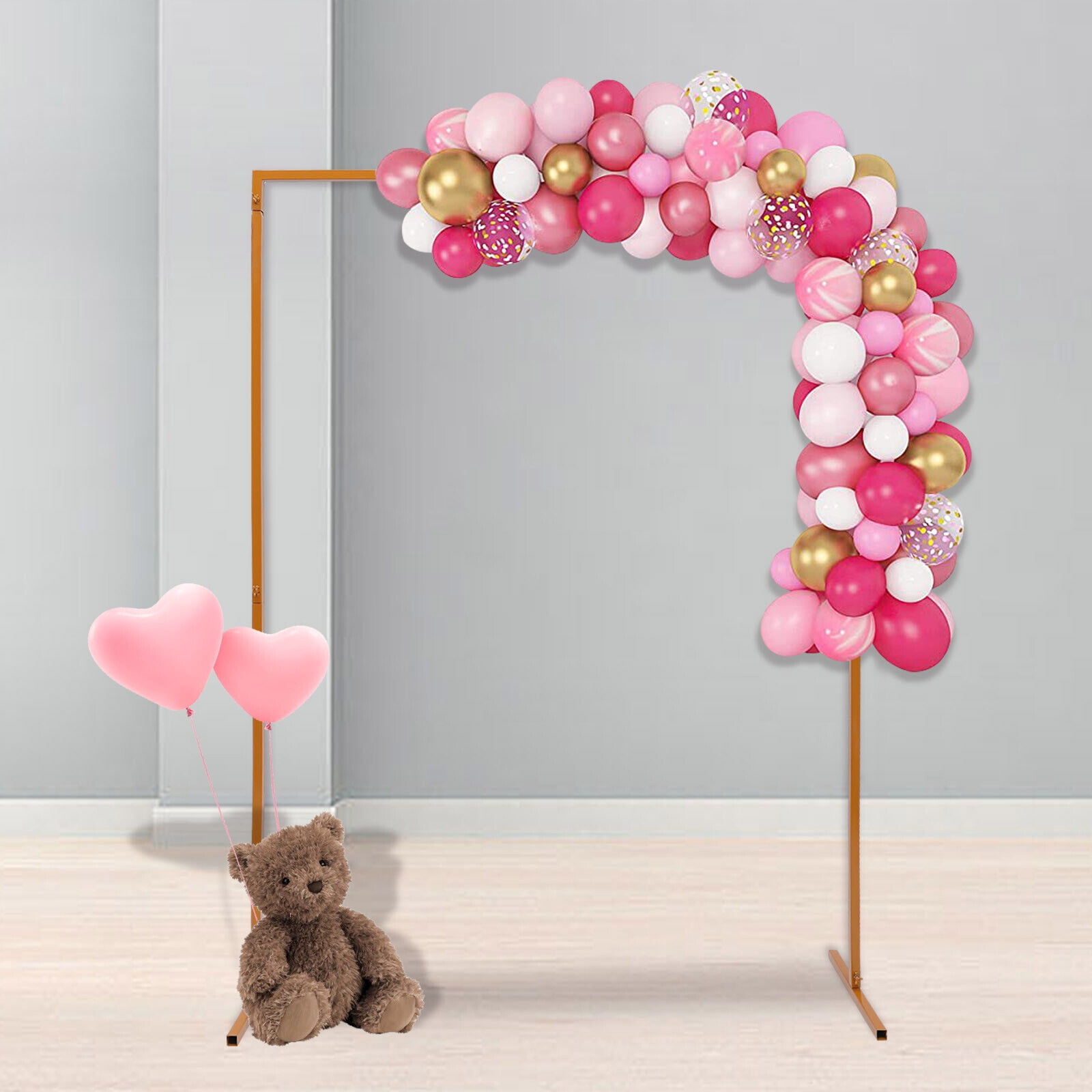 Unbranded Gold Rectangular Wedding Arch Stand for Balloon and Flower Backdrop Decor (6.6 ft) 6mhyi