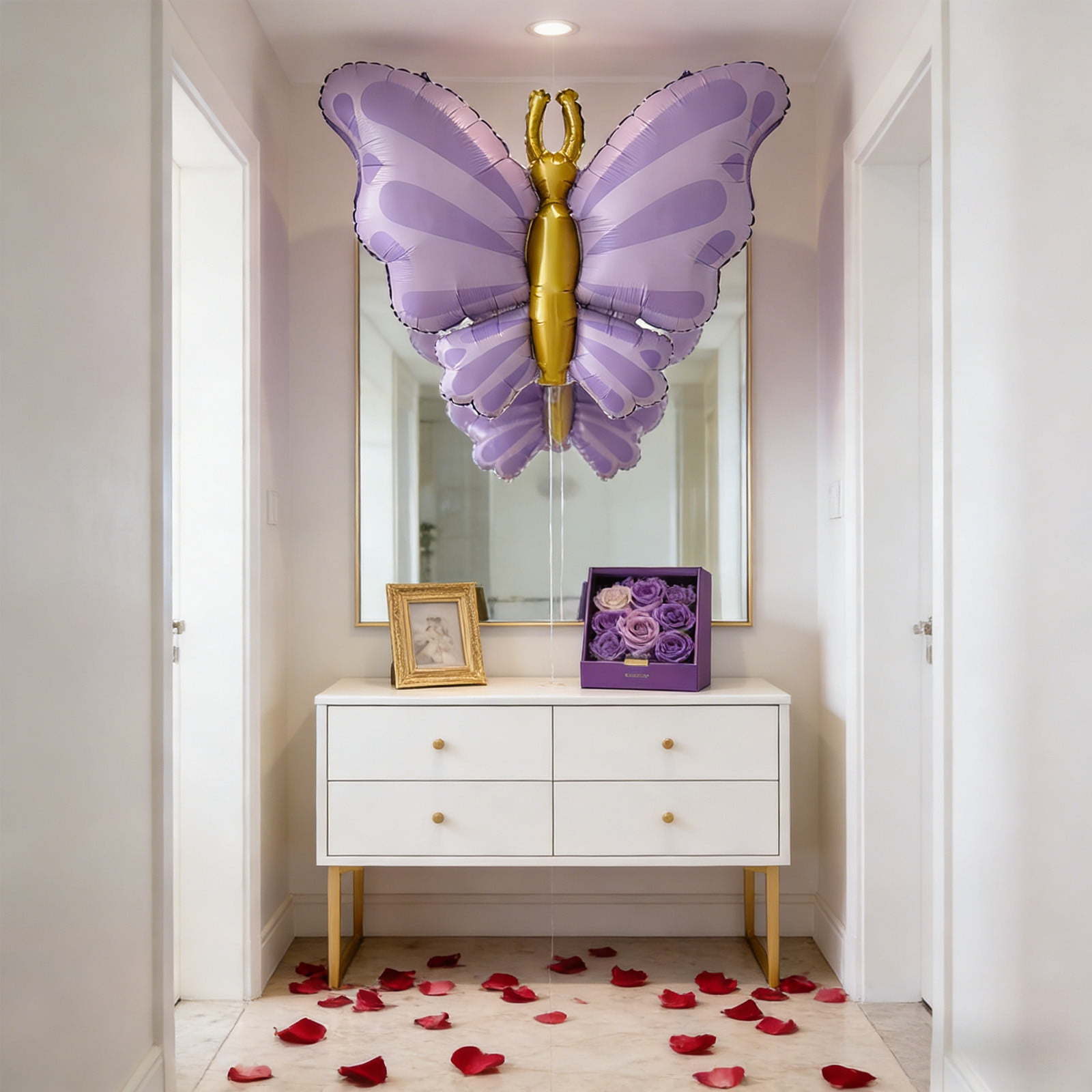 MSGWEEEG Butterfly Balloon Decoration Set for Birthday Party and Wedding Centerpiece (1 Pack) 5l6ep