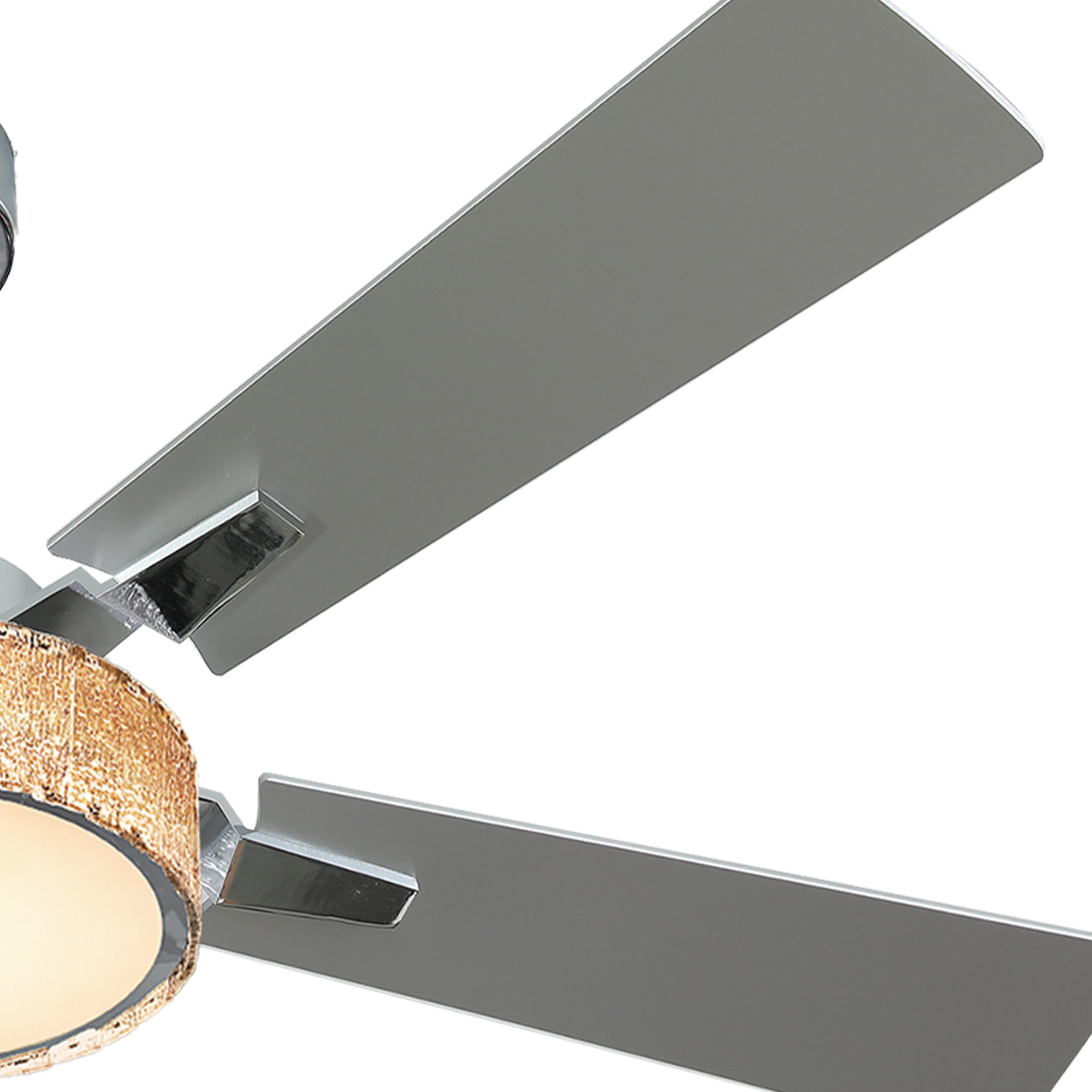 Craftian 52 Inch Smart Chandelier Ceiling Fan with LED Lights, App & Voice Control, Quiet DC Motor (Silver, 52 in) 6oo40
