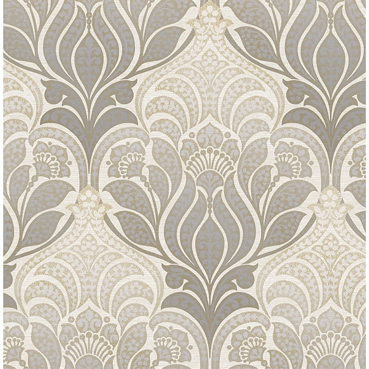 NuWallpaper Charisma Vinyl Peel and Stick Wallpaper (Gold, 216-in x 20.5-in) hvz5l