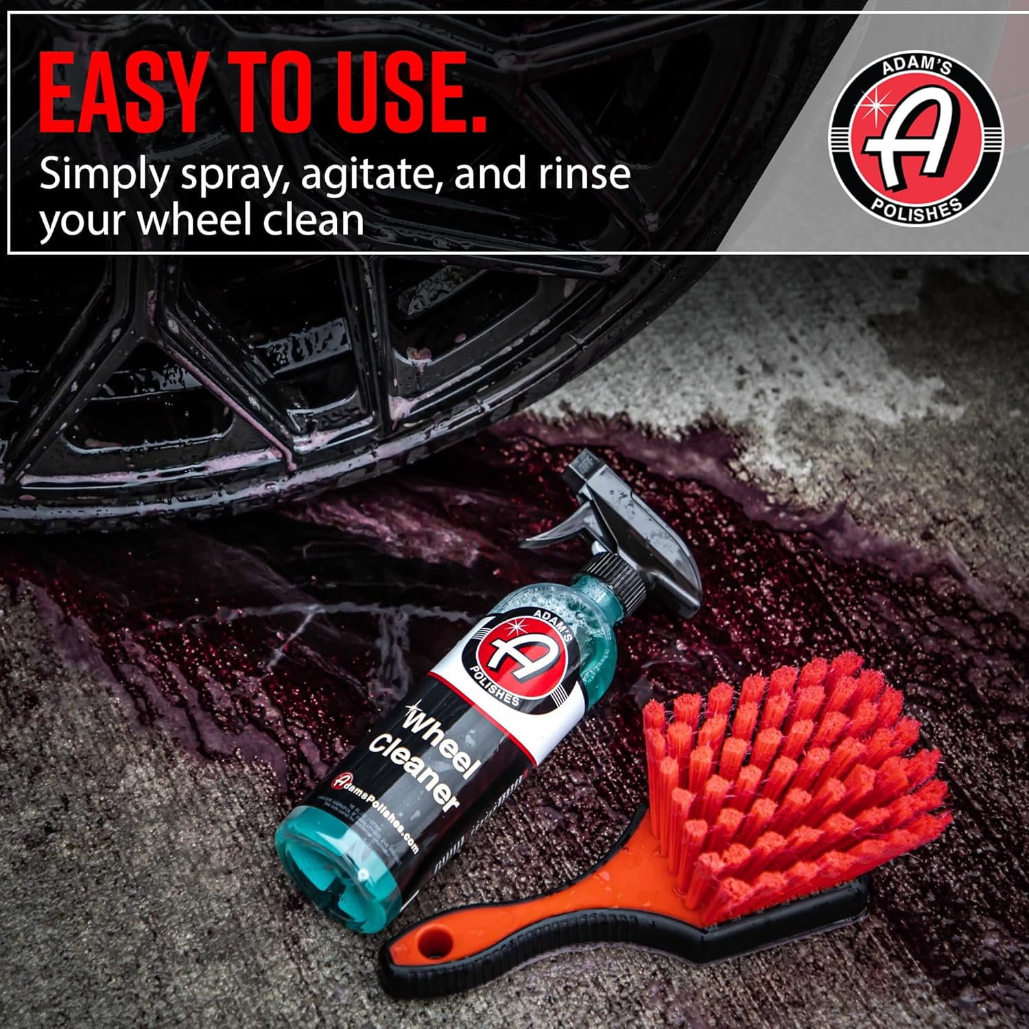 Adam's Polishes Wheel Cleaner, Brake Dust Remover for Car Detailing (Clear, 128 fl oz) gmgjr
