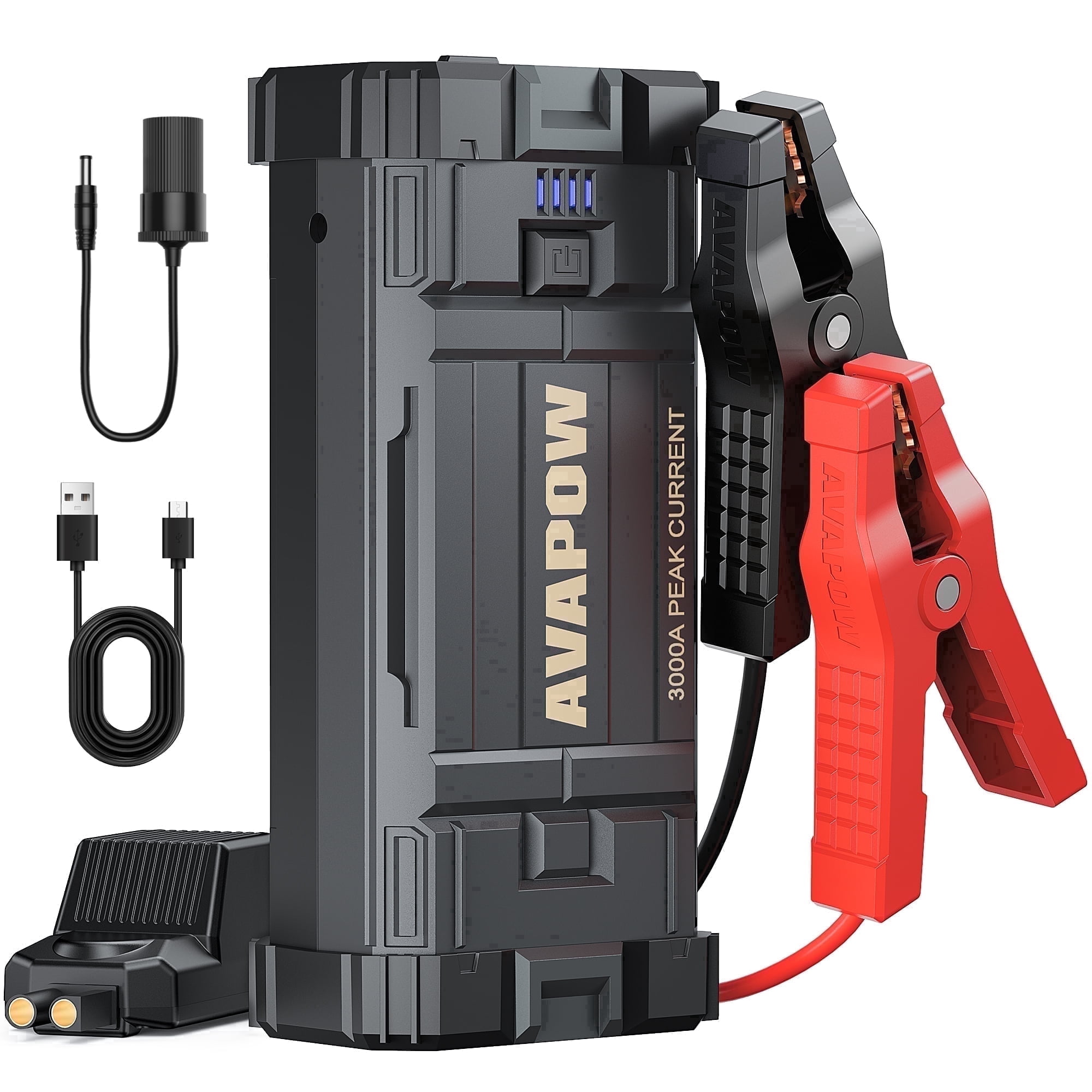 AVAPOW Car Jump Starter 3000A Peak Portable Battery Booster (23800mAh, 12V) u6wd1