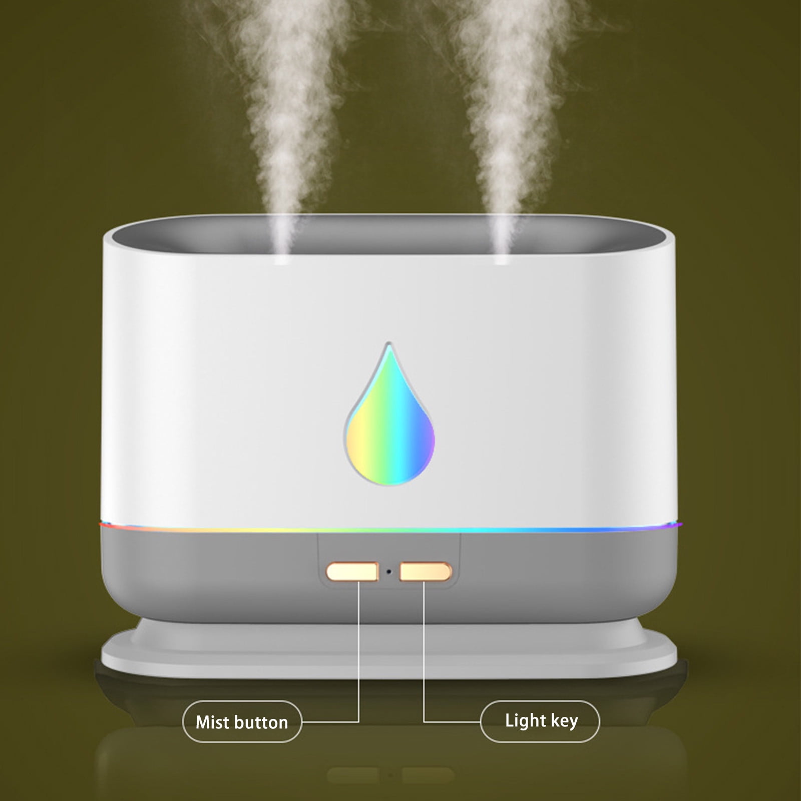 Naittoop 1000mL Ultrasonic Humidifier for Bedroom and Home, Quiet Essential Oil Diffuser with 360 Degree Mist (White, 33.8 fl oz) gs9ne