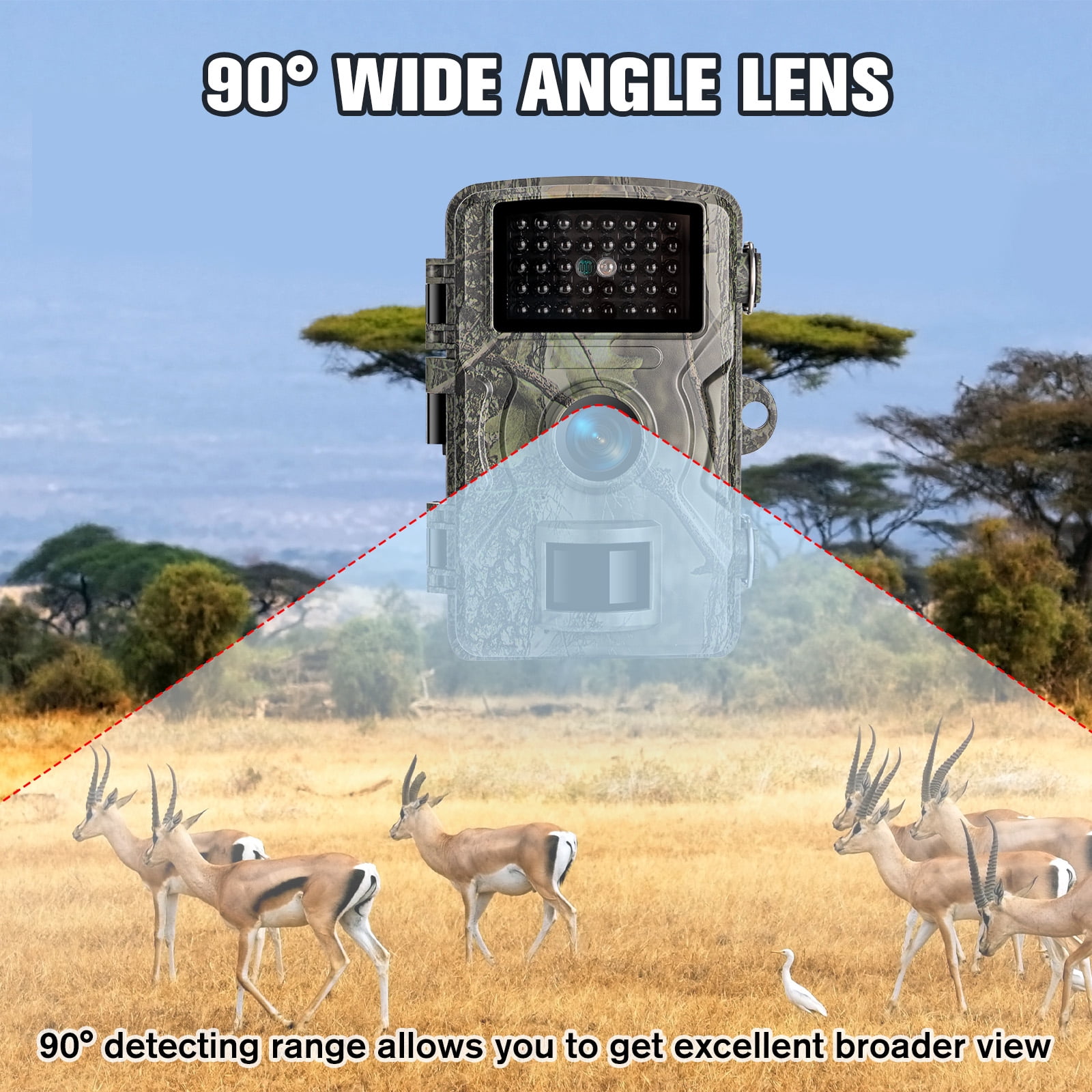 Teblint Trail Camera 16MP Wildlife Hunting Camera with Night Vision and Motion Detection (Green, 2.0 in Screen) mextr