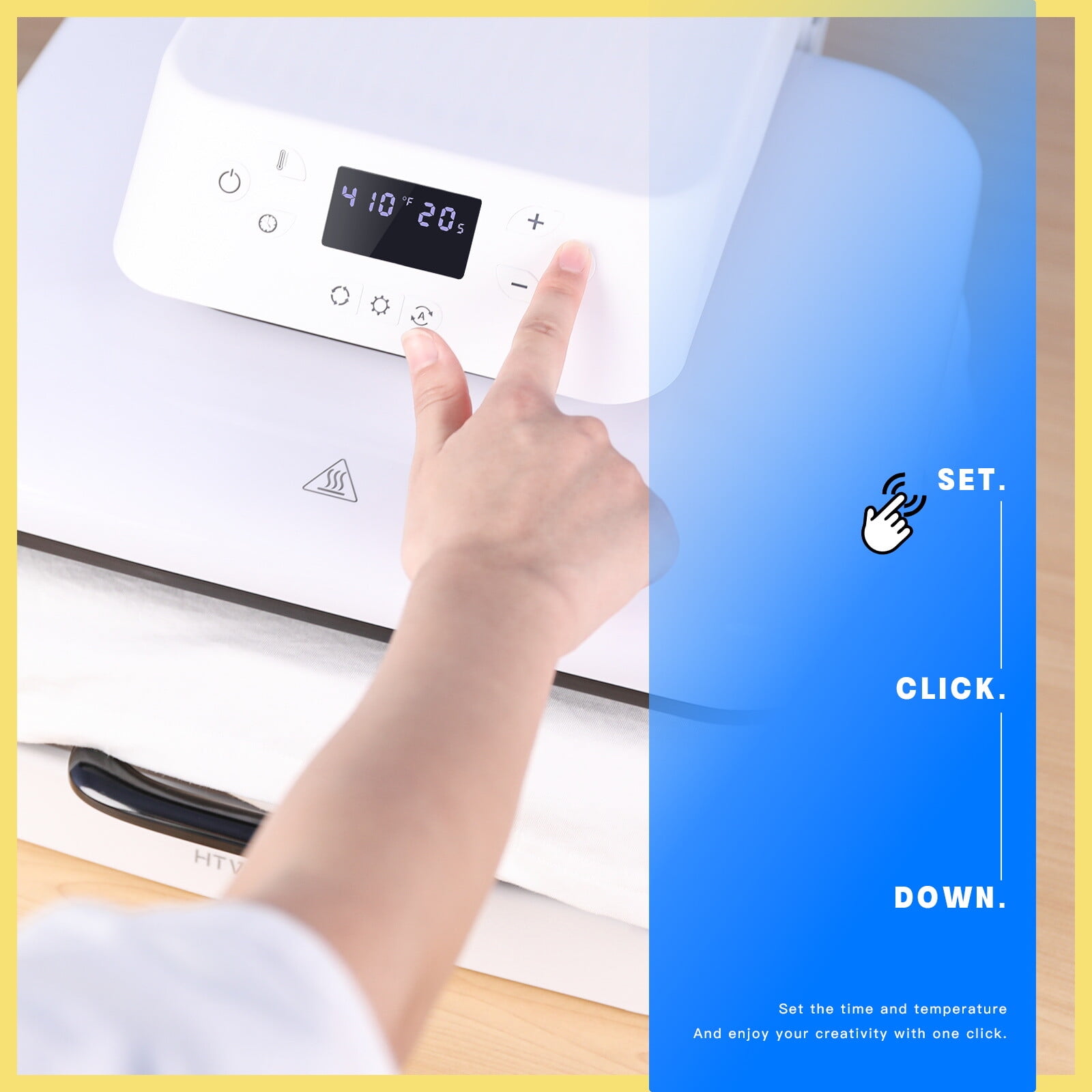 HTVRONT Automatic Heat Press Machine (15 in x 15 in, White) ym1kr
