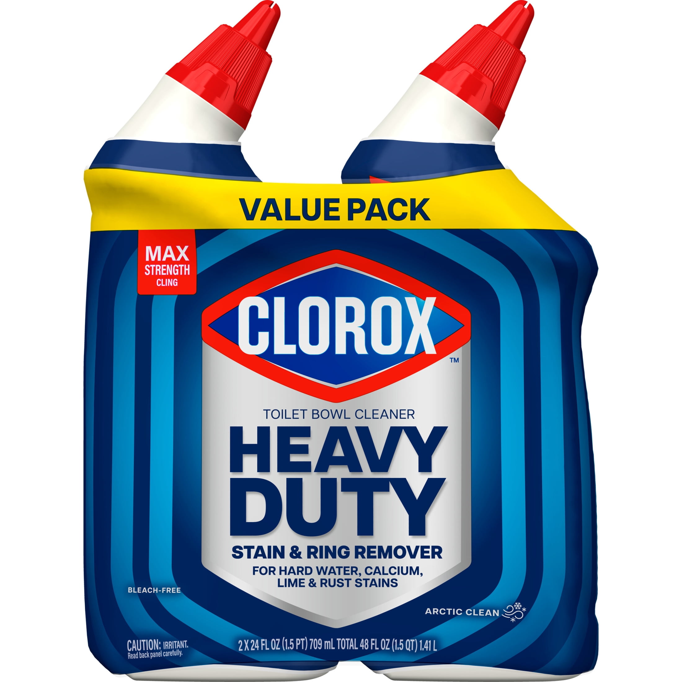 Clorox Toilet Bowl Cleaner Heavy Duty Stain and Ring Remover, Arctic Clean (24 fl oz, Pack of 2) 947l1