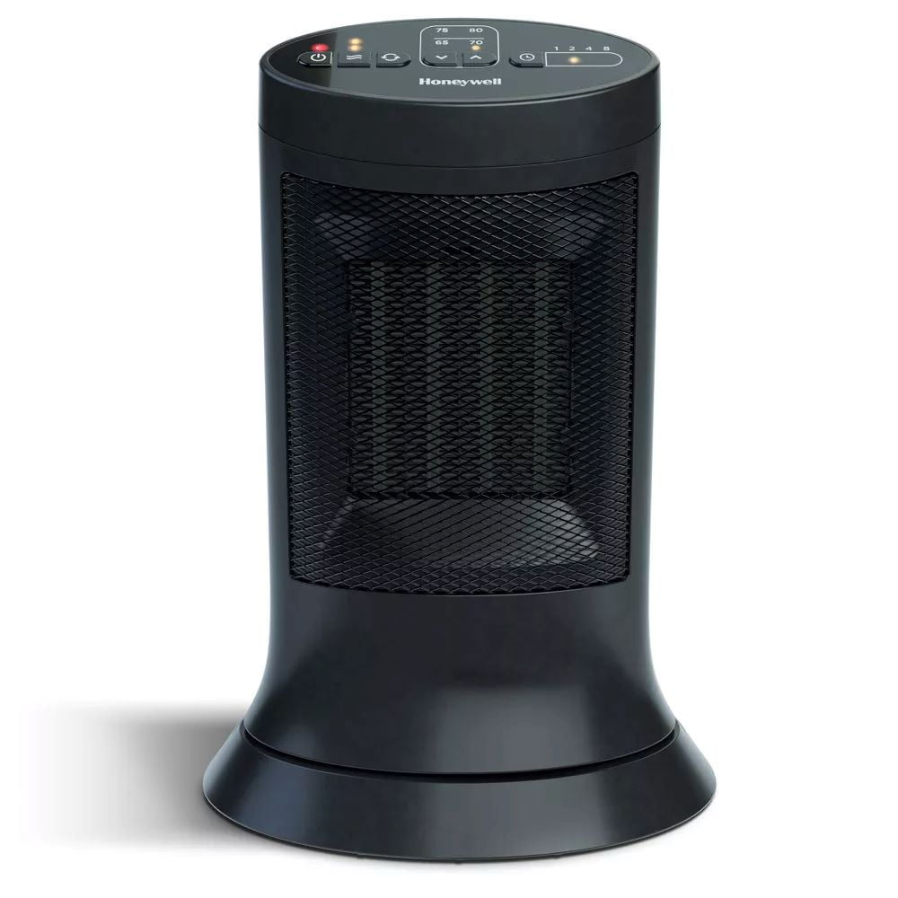 Honeywell Compact Digital Ceramic Tower Heater with Programmable Thermostat (Black, 12.75 in) 49lrk