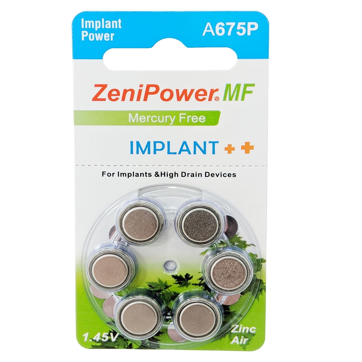 ZeniPower Cochlear Implant Zinc Air Batteries (Size 675, 600 Pack) j0tf0