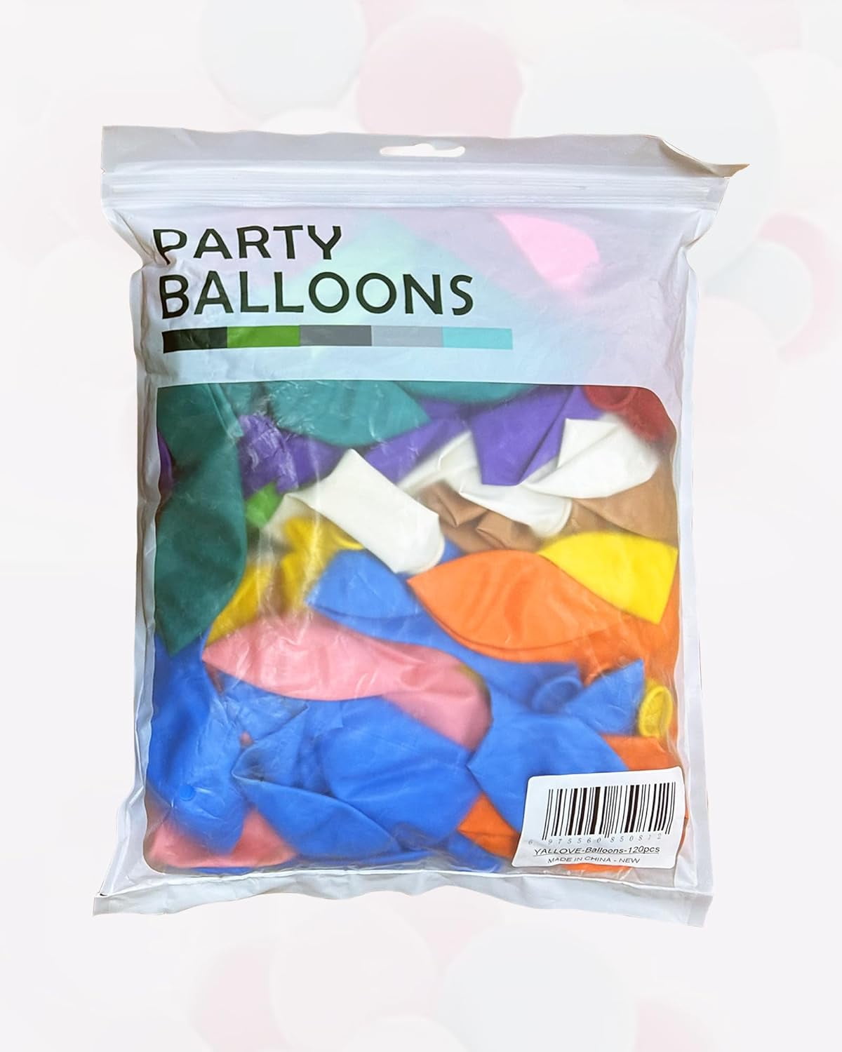 YALLOVE Latex Party Balloons, Assorted Colors, Durable Thickened Material (12 in, 120 Count) vx308