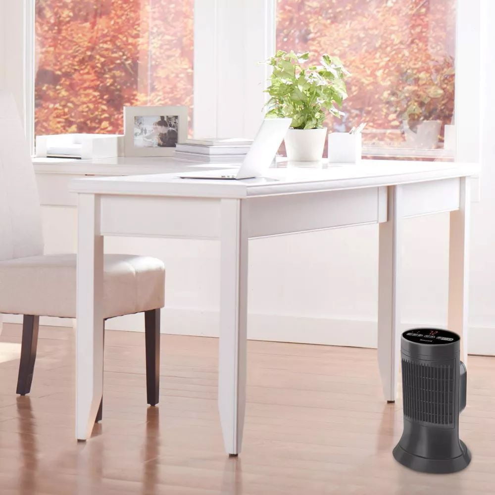 Honeywell Compact Digital Ceramic Tower Heater with Programmable Thermostat (Black, 12.75 in) 49lrk