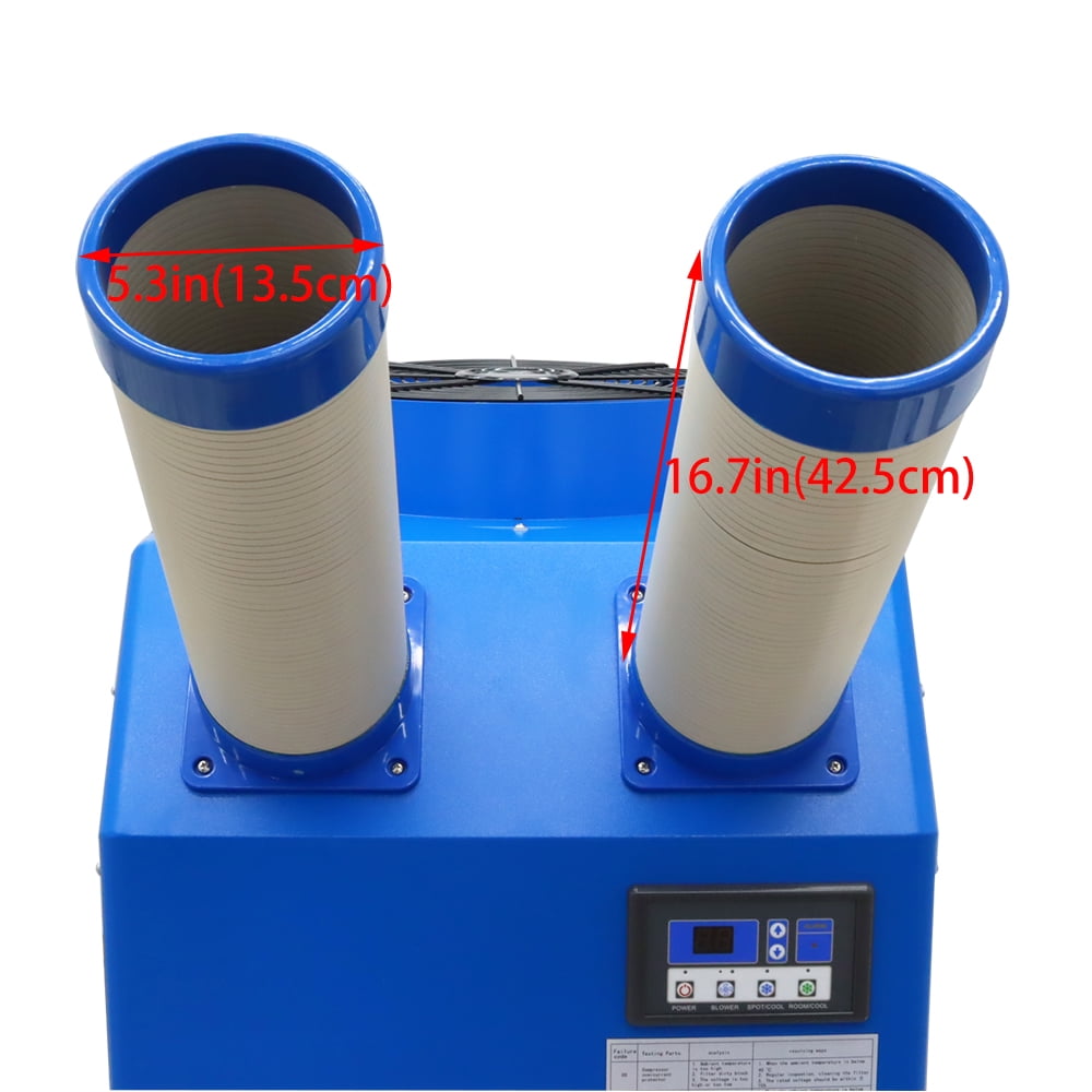 Techtongda Industrial Portable Air Conditioner Spot Cooler with Intelligent Control (Blue, 220V) defua