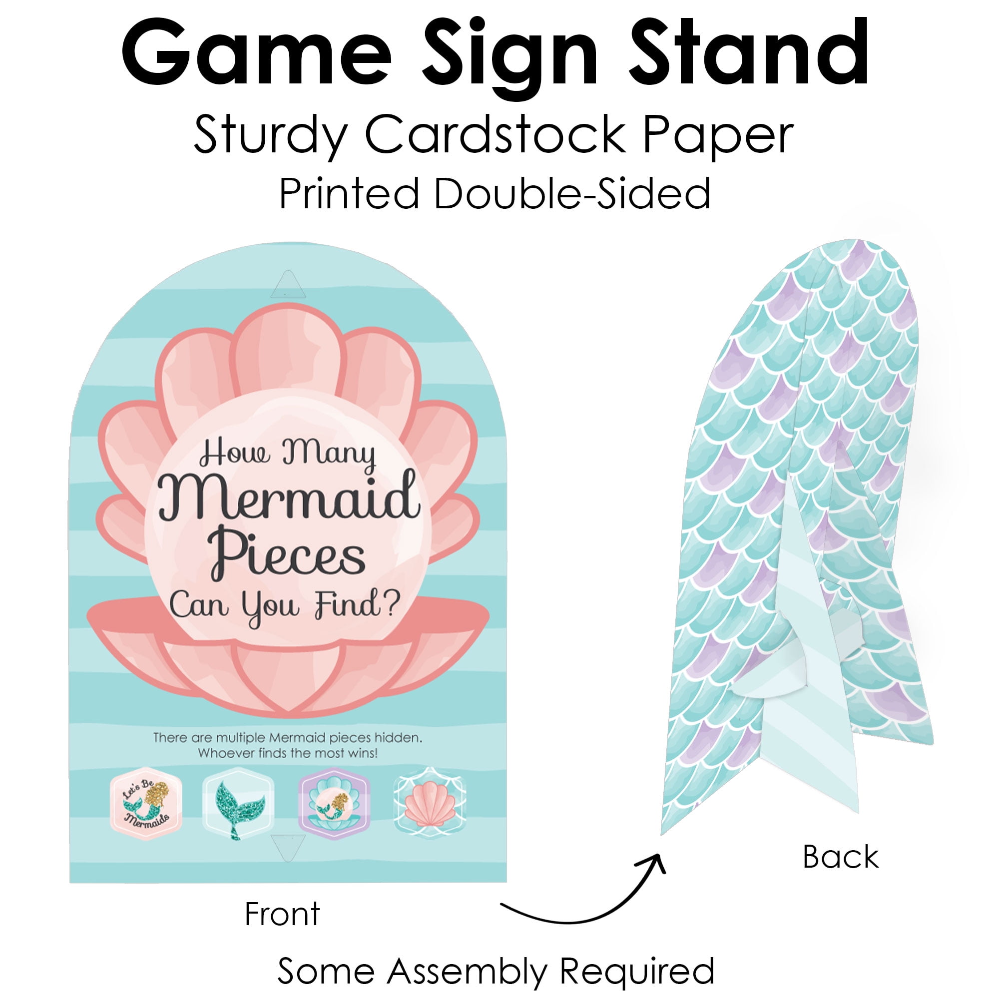 Big Dot of Happiness Let’s Be Mermaids Scavenger Hunt Game Set (48 Pieces, 7.5 in x 11 in) x7twq