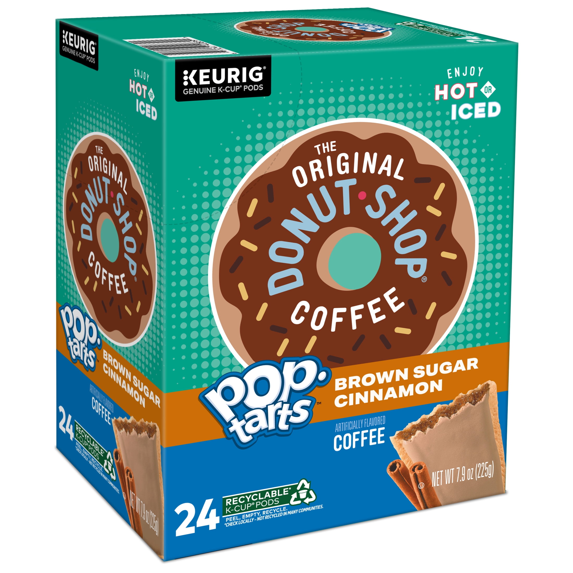 The Original Donut Shop Pop-Tarts Brown Sugar Cinnamon Flavored Coffee Pods (Brown, 24 Count) 8ifft