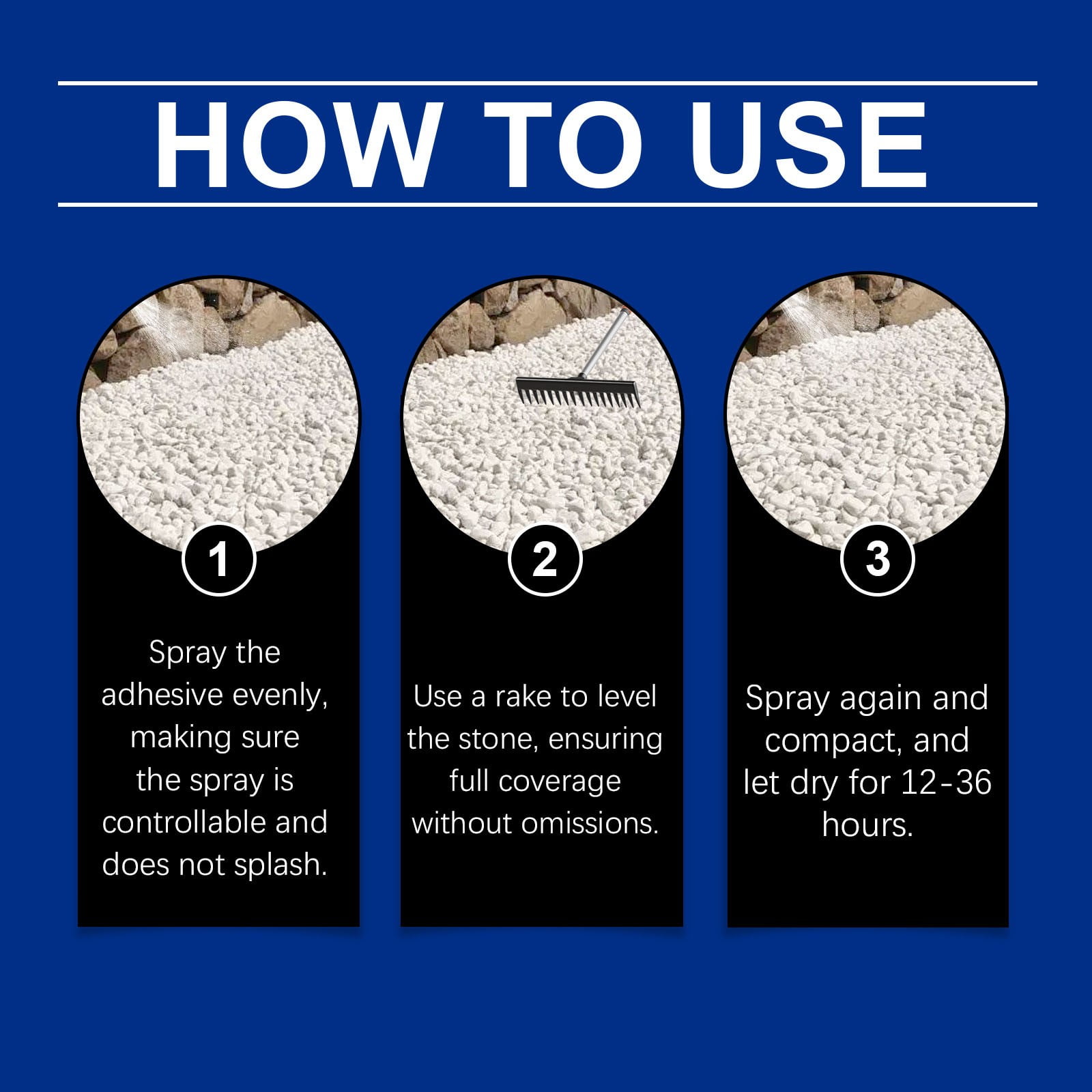 Kayawa Gravel Binder and Mulch Glue for Rocks (Blue, 4.06 fl oz) pegkf