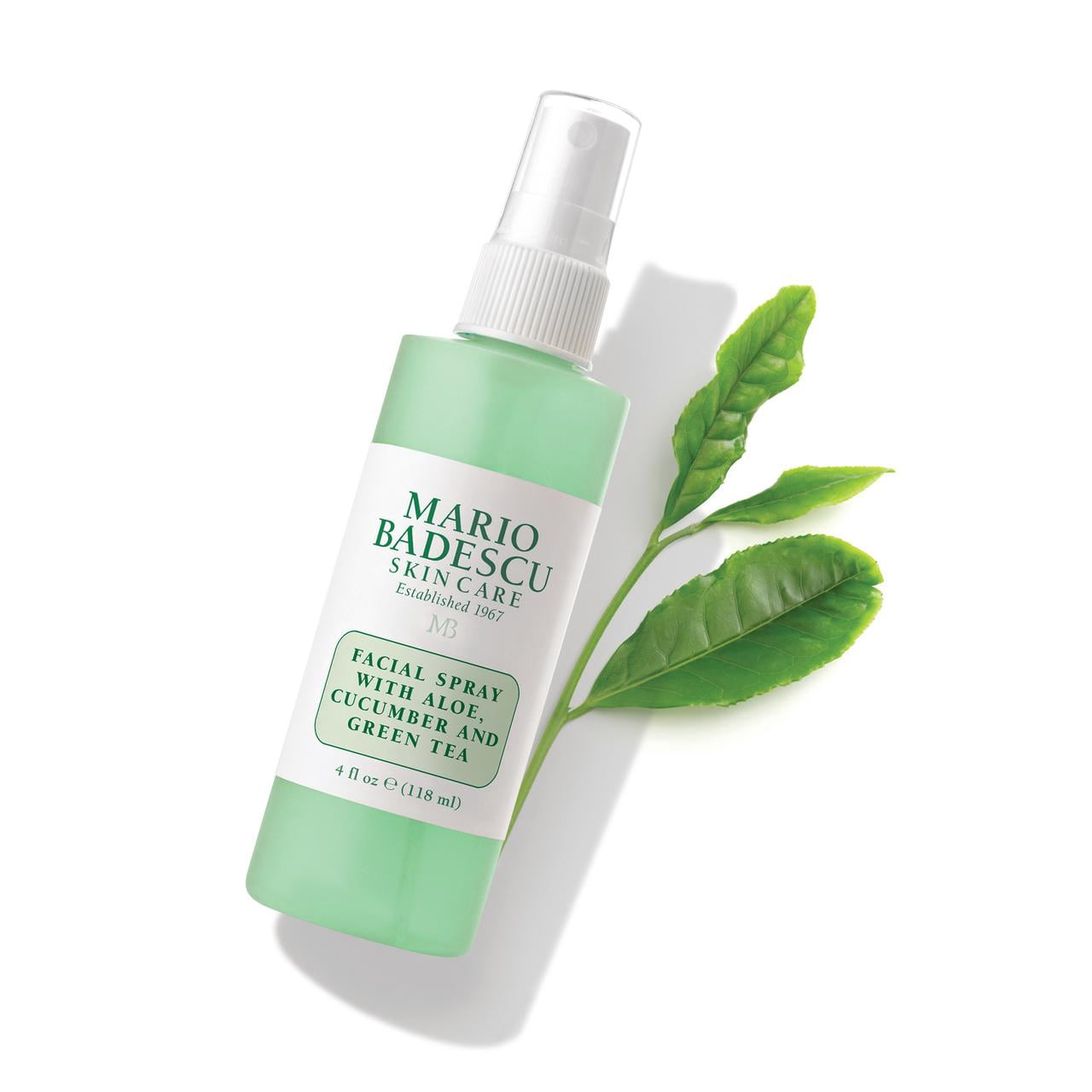 Mario Badescu Facial Spray with Aloe, Cucumber and Green Tea Refreshing Skin Care Toner (Green, 2 Pack, 4 fl oz) exu6e