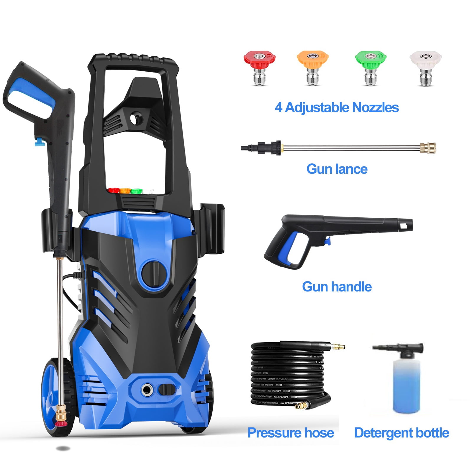 HONDMIN Electric Pressure Washer 4200PSI 2.5GPM High-Pressure Power Cleaner with Foam Cannon (25 ft Hose) bh0mc