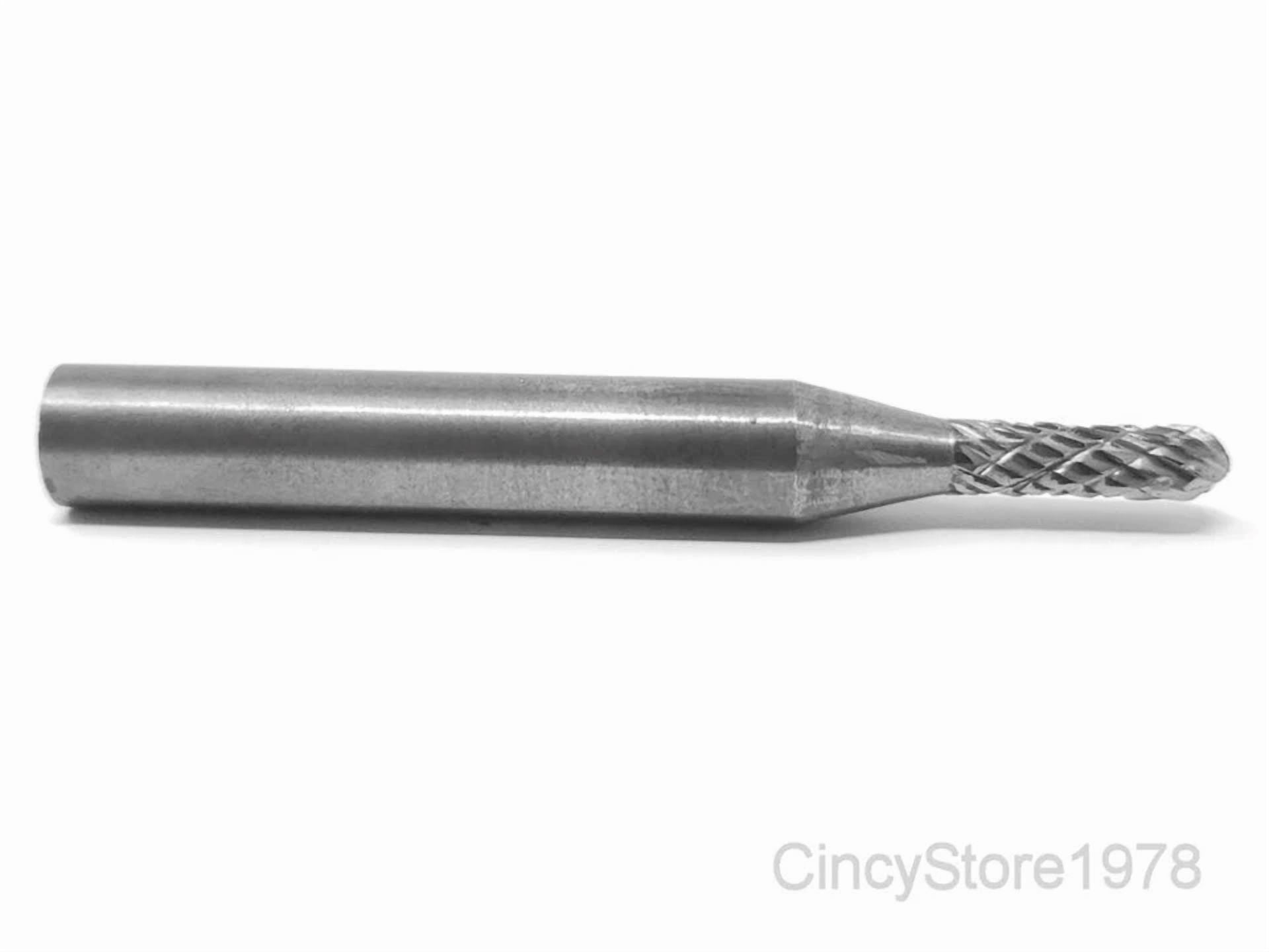 KLYNE Sc11D Cylindrical Tungsten Carbide Burr Die Grinder Bit (1/4 in) 313mw