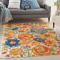 Nourison Allur Floral Area Rug, Contemporary Indoor Floor Decor (Ivory Multicolor, 5 ft 3 in x 7 ft 3 in) 5t0ek