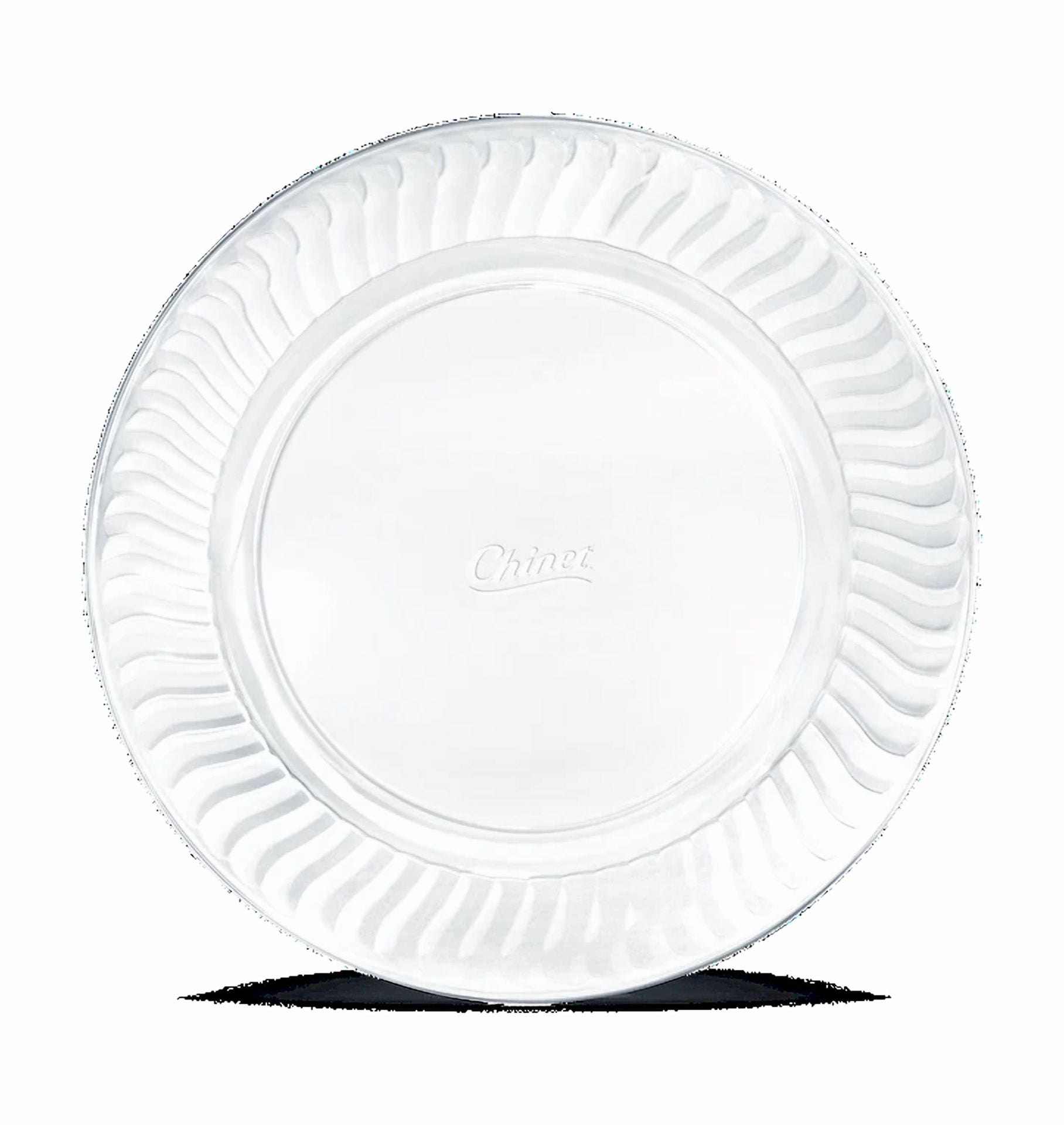 Chinet Crystal Premium Dinner Plates, Heavy-Duty Disposable Party Tableware (Clear, 10 in, 20 Count) kecn5