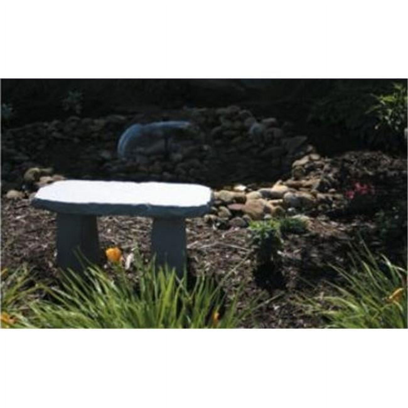 Kay Berry Carved Medium Garden Bench Hand Cast Stone (29 in x 12 in x 14.5 in) wbp9b