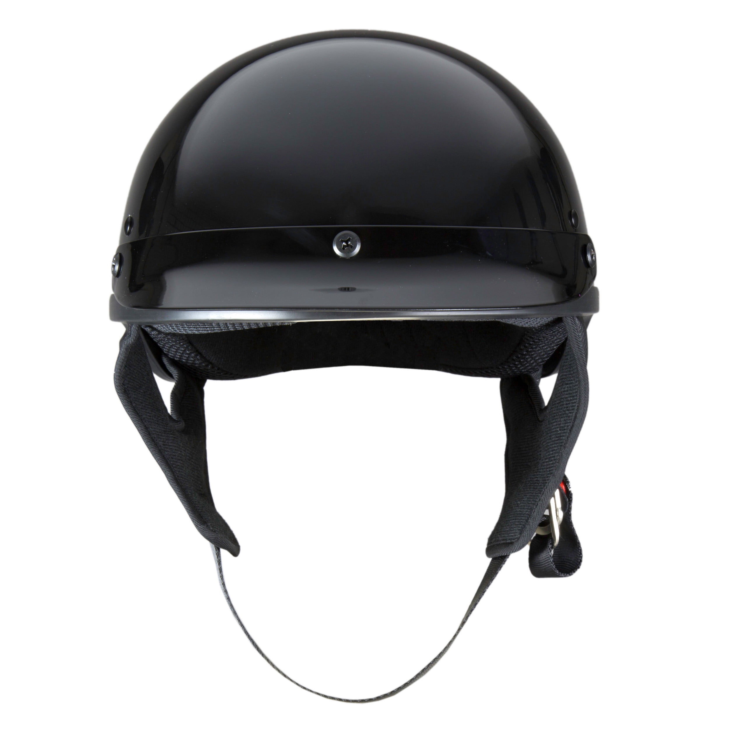 Fuel Helmets Adult Motorcycle Half Helmet, DOT Certified Safety Gear, Lightweight Protective Shell (Gloss Black, Medium) q23cr