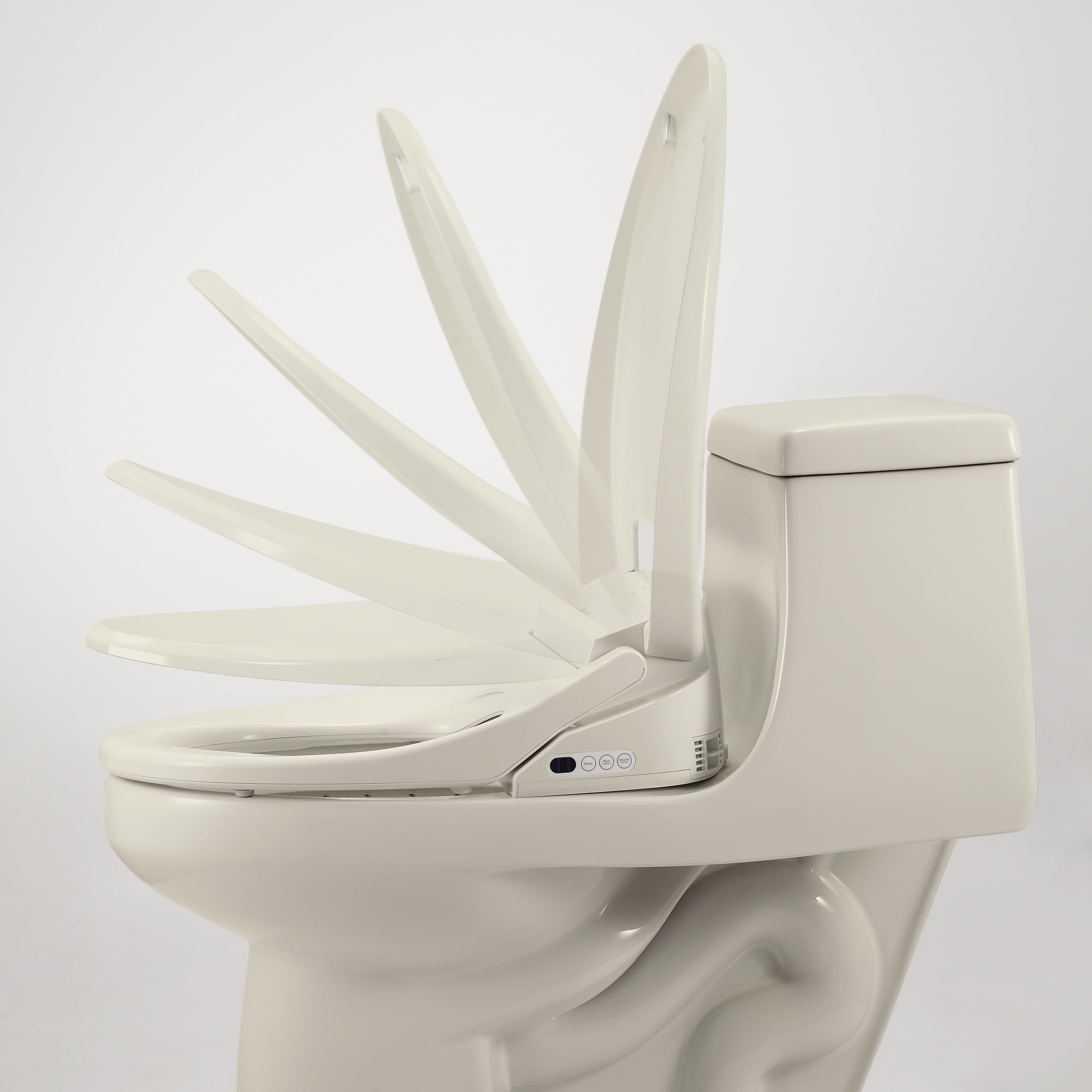 Brondell Swash 1400 Luxury Bidet Toilet Seat with Remote Control (Biscuit, Elongated) z8f4n