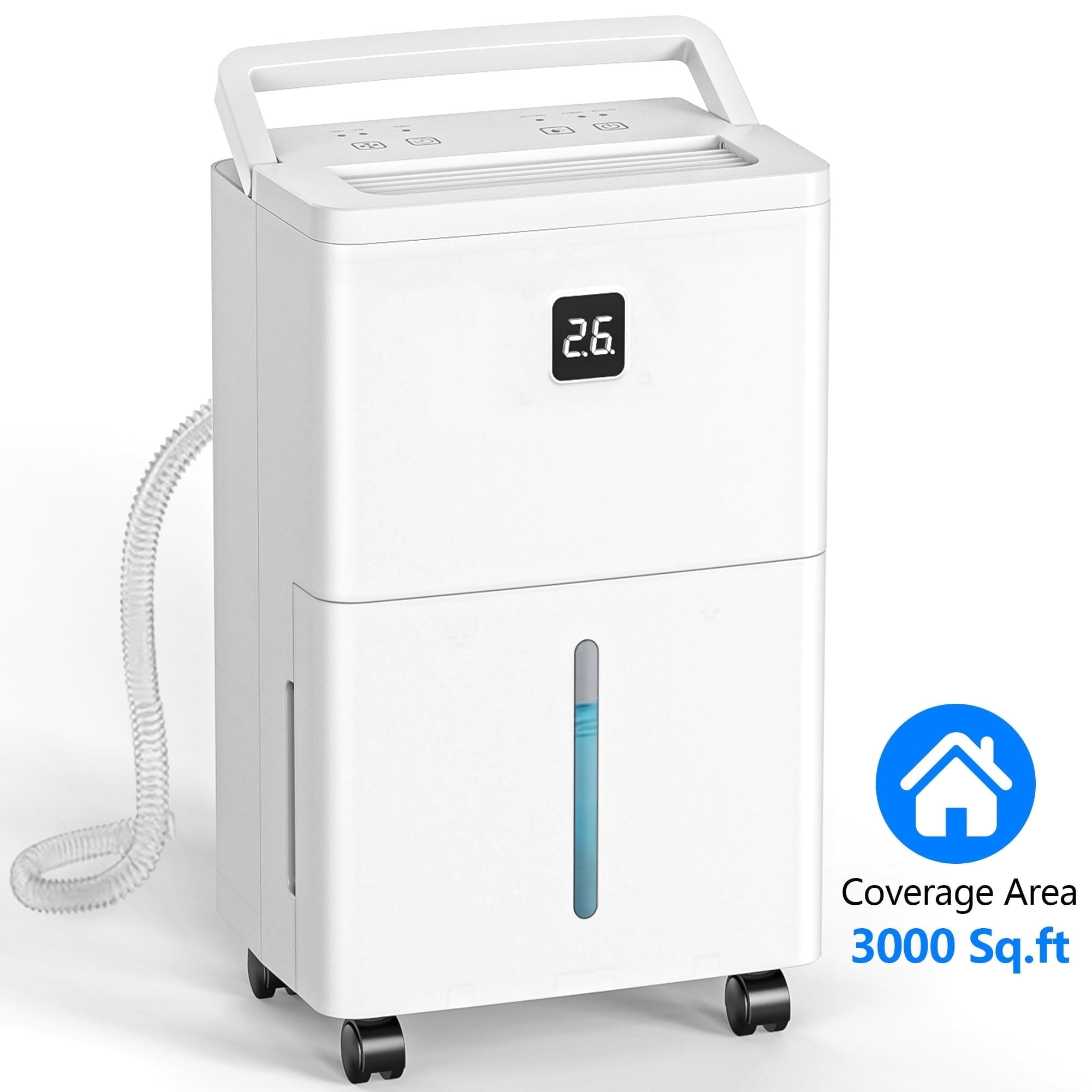 Aootek MAX Dehumidifier for Basements and Large Spaces up to 3000 Sq. Ft (White, 30 Pints) z7d9b
