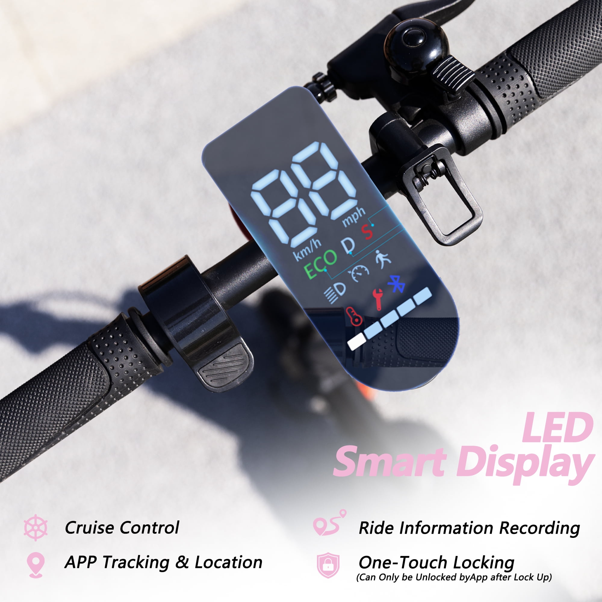 iHoverboard Electric Scooter for Adults, Foldable Commuter Scooter with 8.5 in Tires, 21 MPH Max Speed (Black, 1 Unit) o1tjc