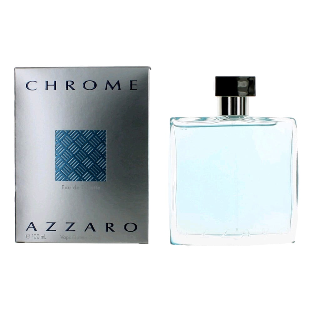 Azzaro Chrome Eau de Toilette, Refreshing Citrus Aquatic Fragrance for Men (3.4 oz) ku92v