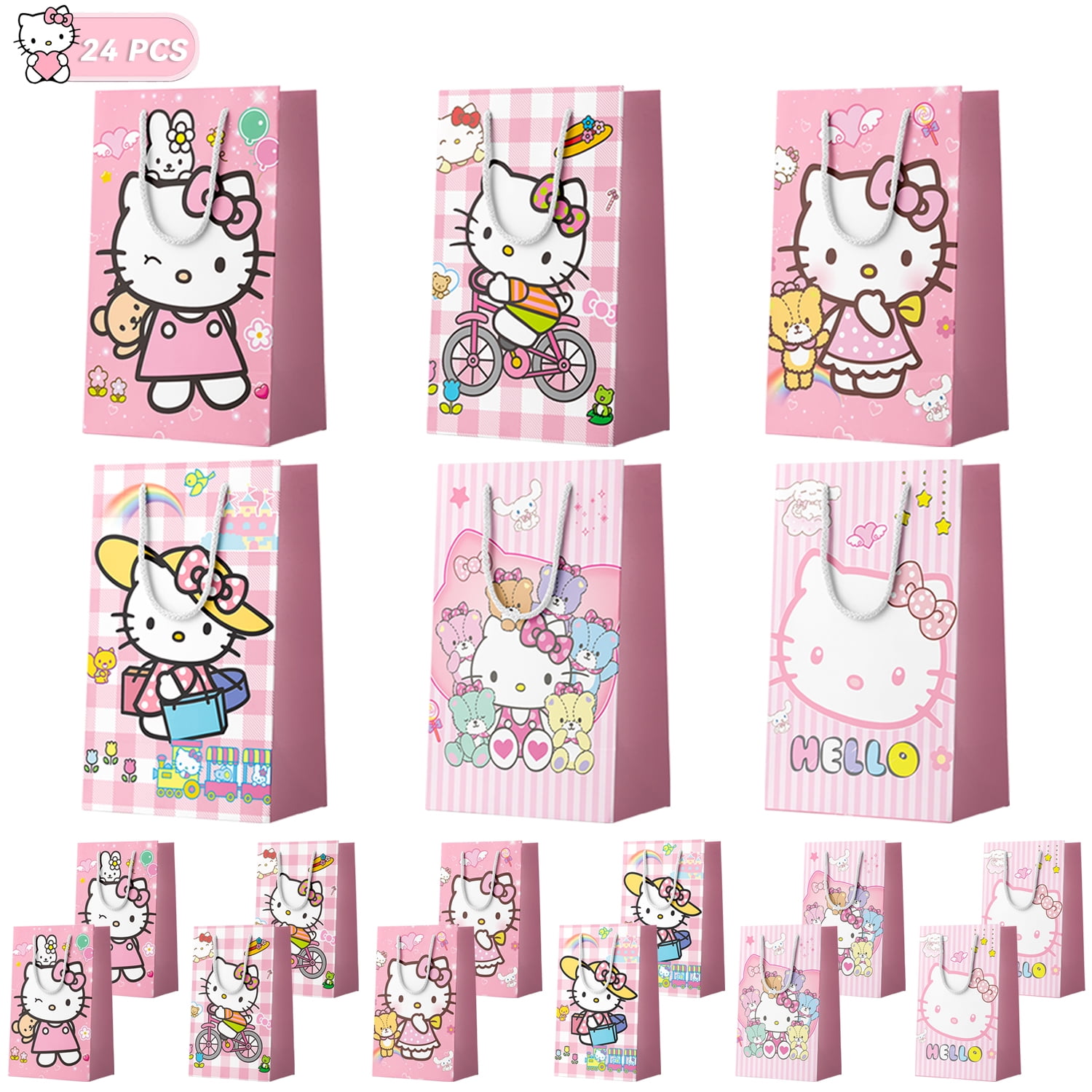 Partebloon Hello Kitty Party Favor Bags (Pink, 24 Pack) gi2u2