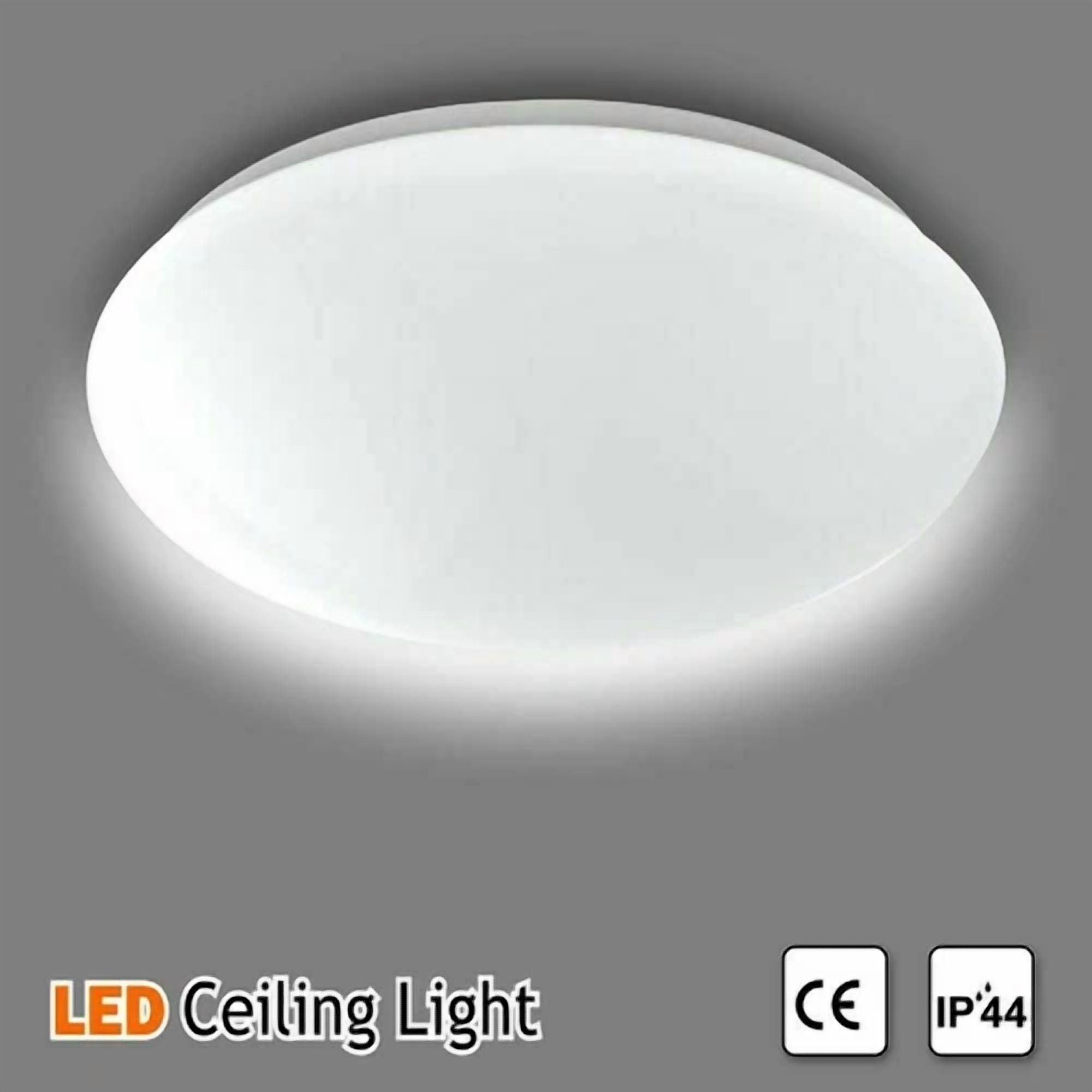 VAULT LED Ceiling Light Fixture Round Flush Mount Panel for Kitchen and Bedroom (White, 12 in) 66mot