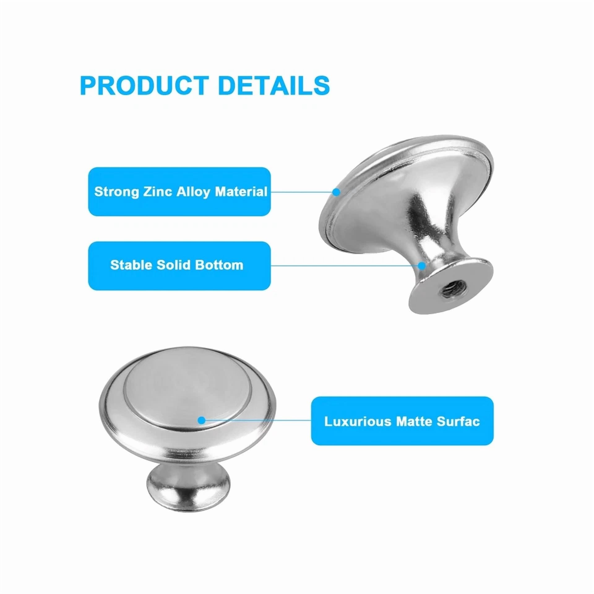 Flint Stainless Steel Cabinet Handles for Kitchen Drawers and Cupboard Doors (10 Pack, 5 in) vsppz