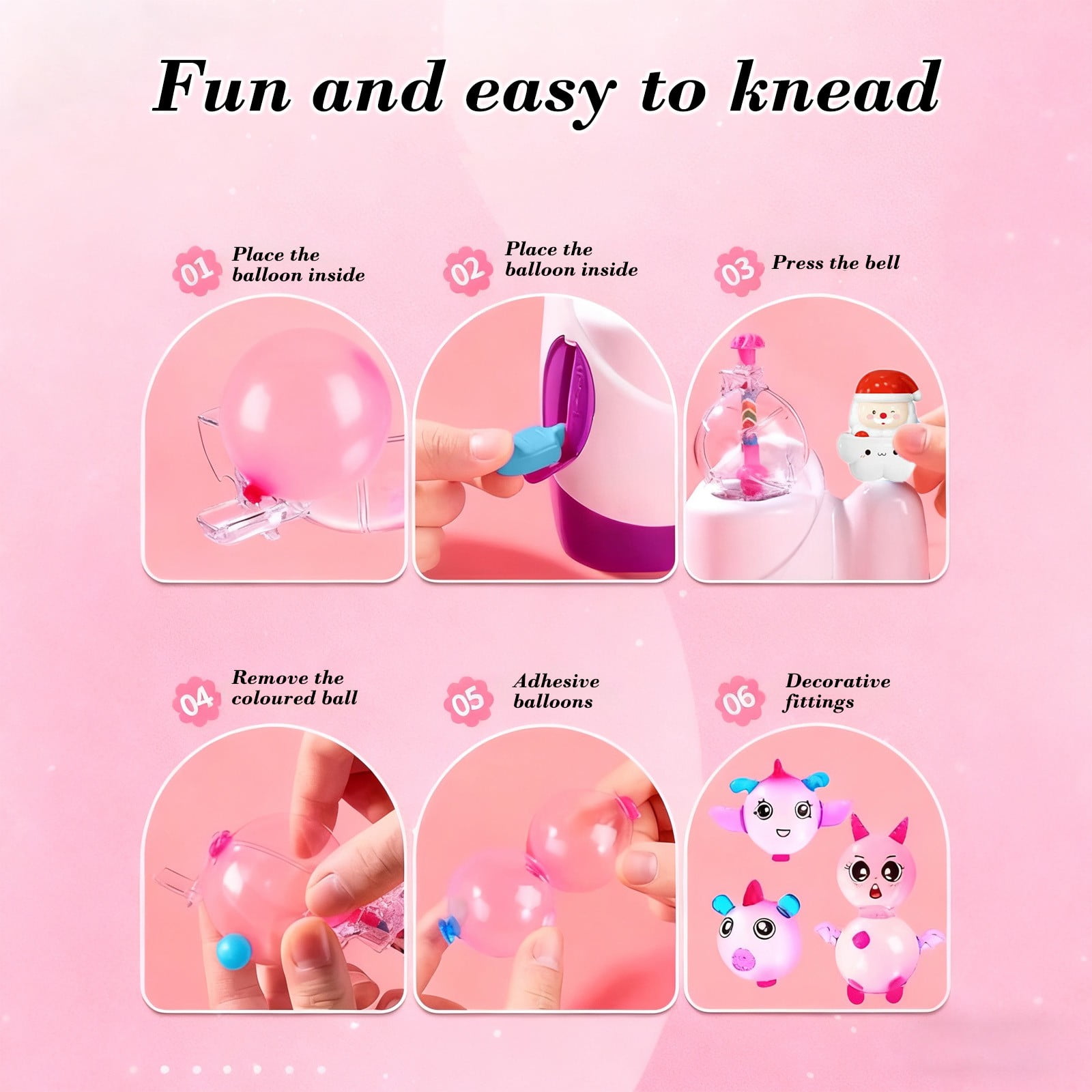 WYFCL DIY Sticky Balloon Maker Craft Kit with Pump and Accessories (Multi-color, 8.6 x 6.6 x 3.5 in) 35kkq