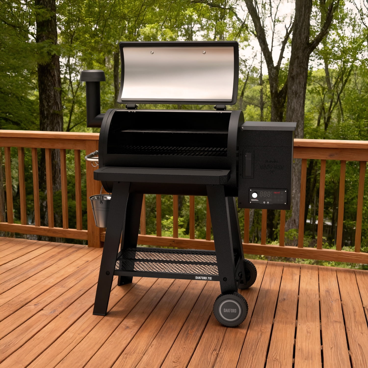 Nexgrill Oakford 715 Wood Pellet Grill and Smoker with Bluetooth Connectivity (Grey, 715 sq in) i0no4