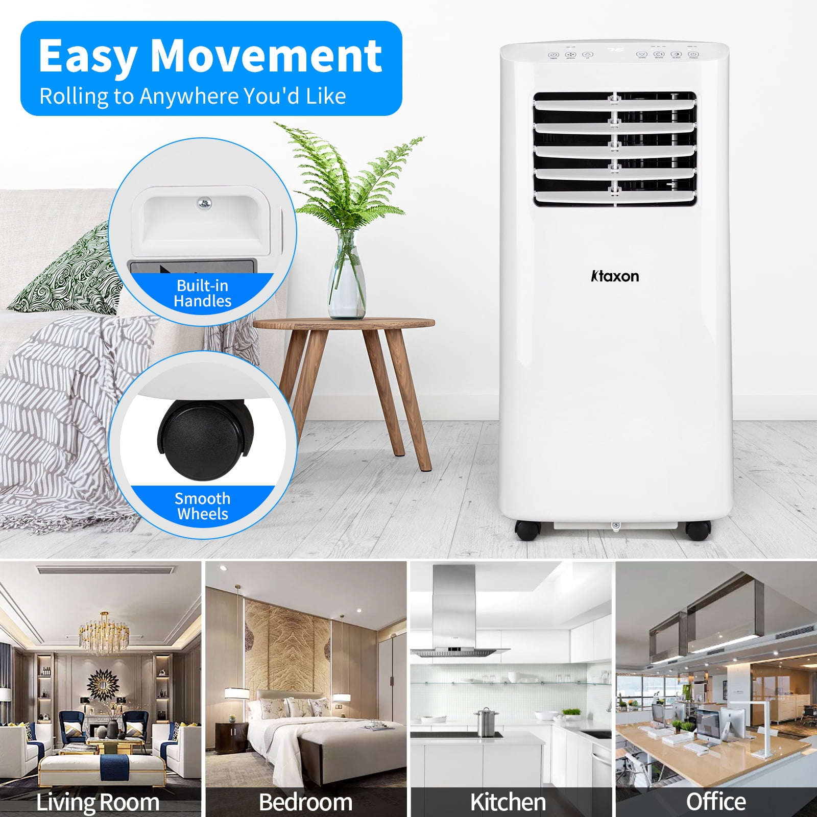 Ktaxon Portable Air Conditioner and Dehumidifier with Remote Control and Window Kit (White, 300 sq ft) oegz6