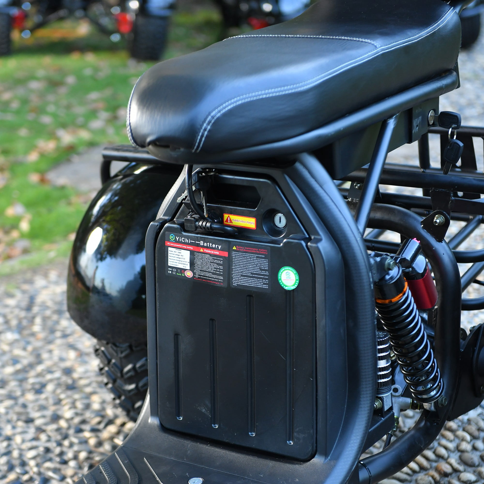 Ehoodax Electric Tricycle for Adults, 3000W Motor, Fat Tire Scooter, Heavy-Duty Commuter (Black, 550 lb Capacity) 7l0sl