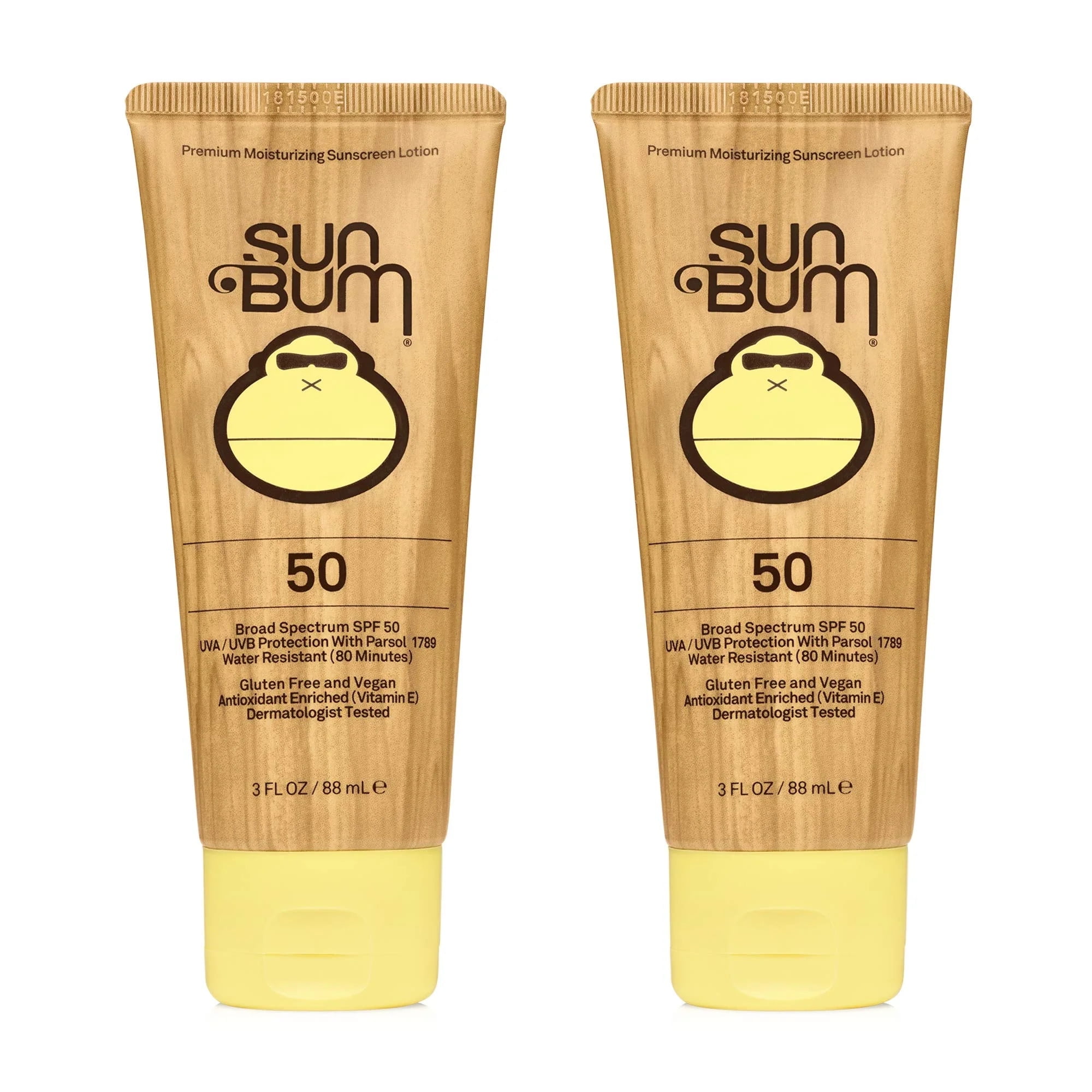 Sun Bum Original SPF 50 Sunscreen Lotion Broad Spectrum UVA/UVB Protection (Clear, 6 oz, 2 Pack) nz06c