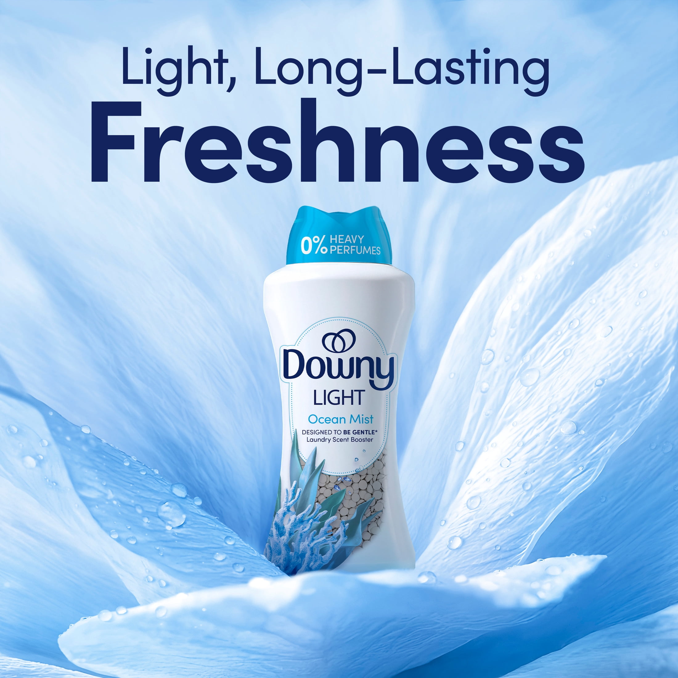 Downy Light In-Wash Scent Booster Beads, Ocean Mist, Long-Lasting Freshness (5.7 oz) 8fue2