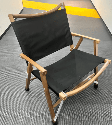 LETSGO Wooden Beach Chair, Foldable Outdoor Patio Seat for Camping and Picnic (Natural Wood, 24 in x 20 in x 30 in) uf6xc