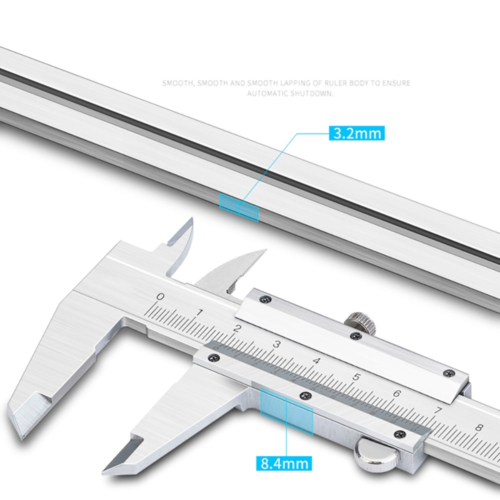 Threns Stainless Steel Vernier Caliper, Precision Measuring Tool for DIY and Jewelry Making (6 in) xf0qf