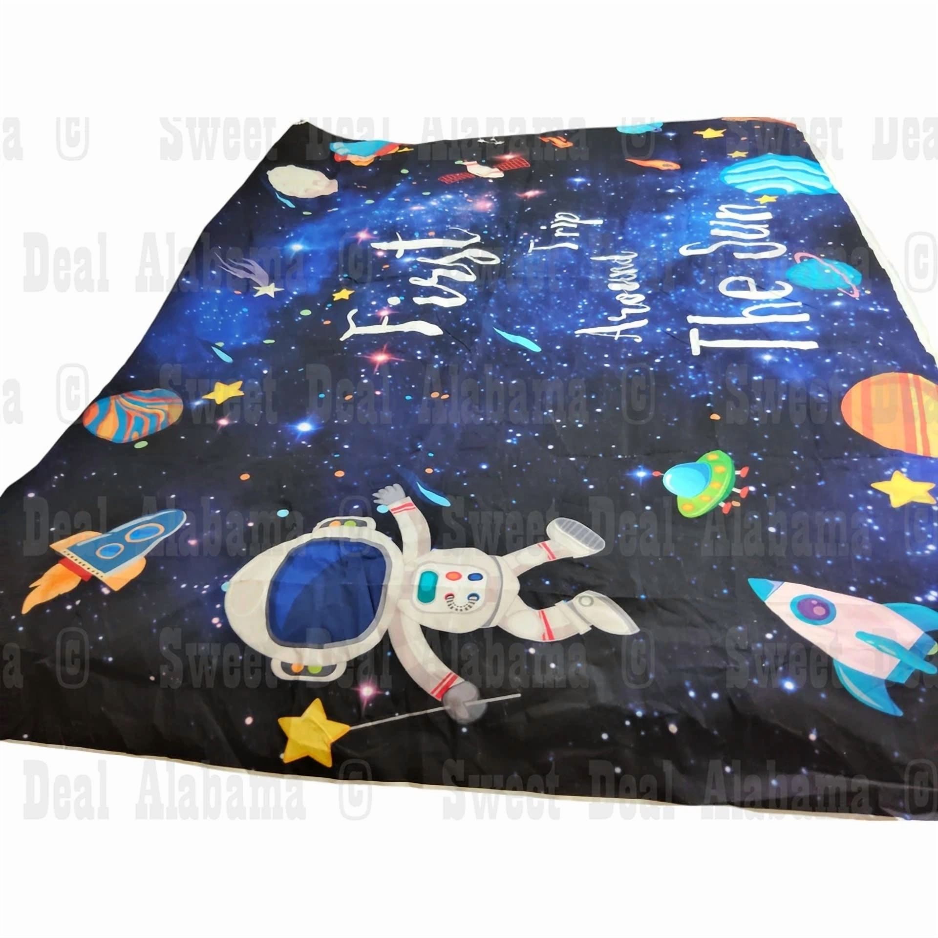 YANI First Trip Around The Sun Backdrop Outer Space Birthday Party Decoration (82 in x 60 in) sljex