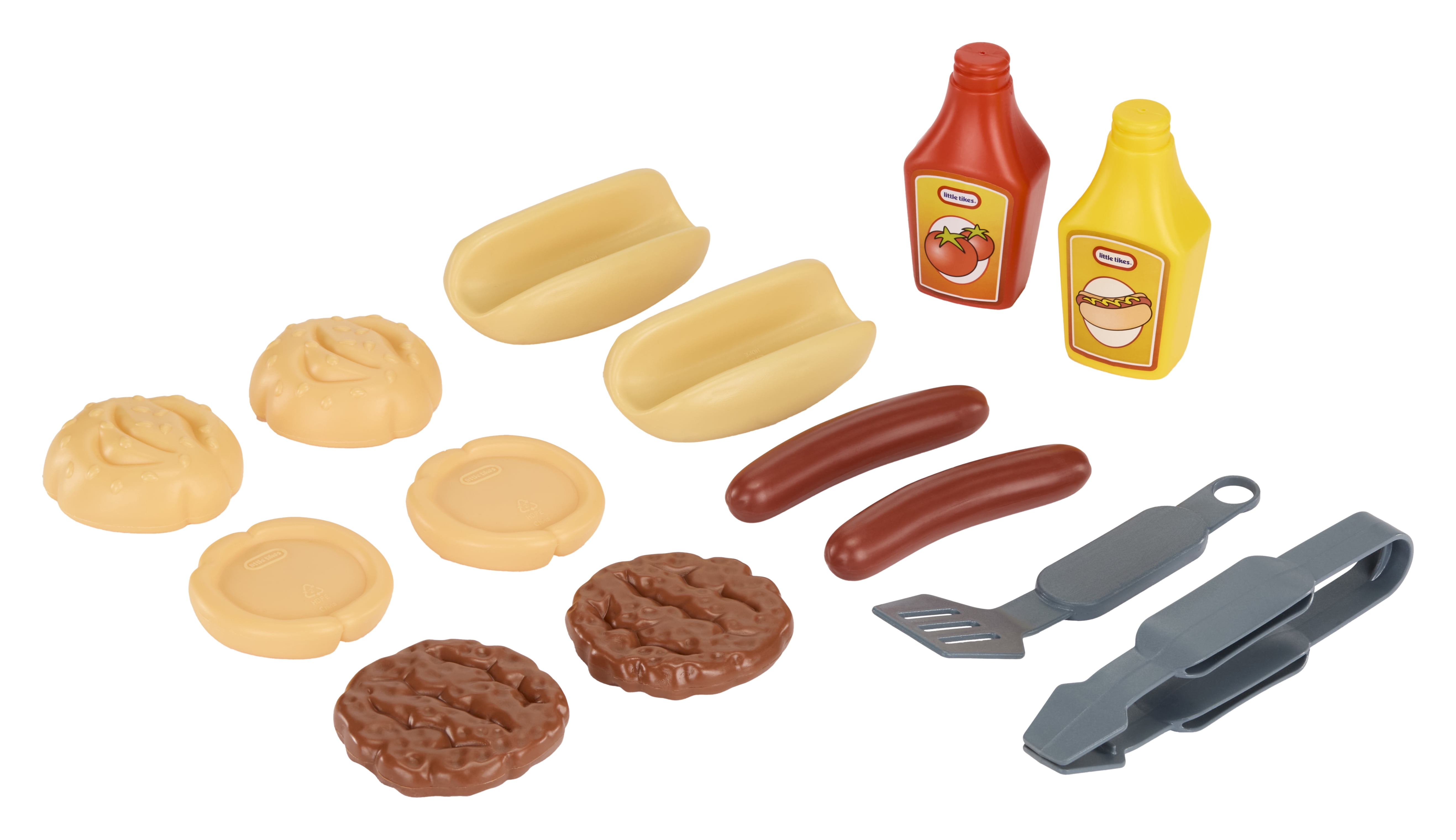 Little Tikes Sizzle & Serve Grill Interactive Cooking Playset with 14 Accessories (Red, 14-Piece Set) dt3xq
