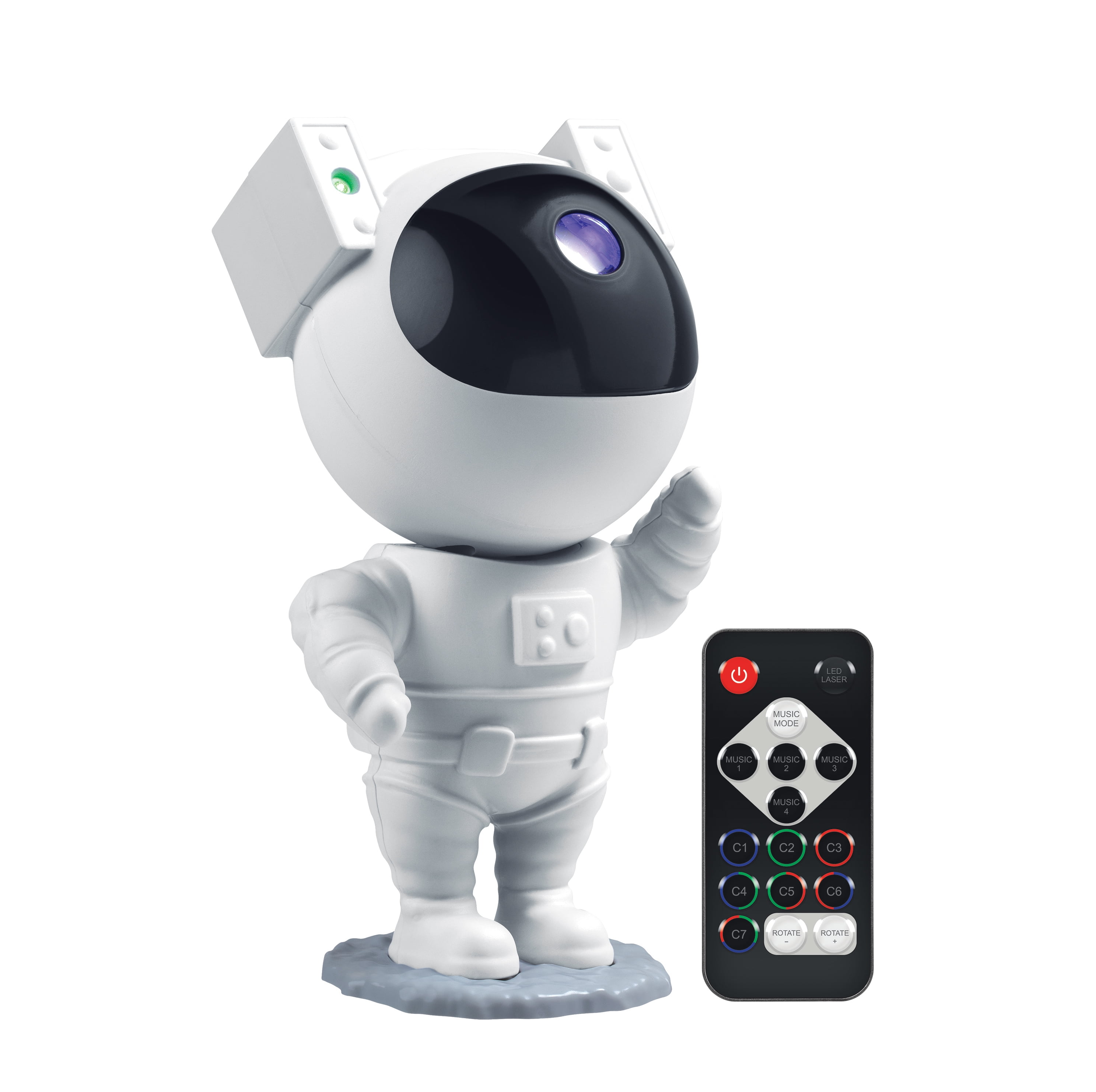 Merkury Innovations Astronaut Galaxy Light Projector with Remote (Multicolor, 10 in) zwlyv
