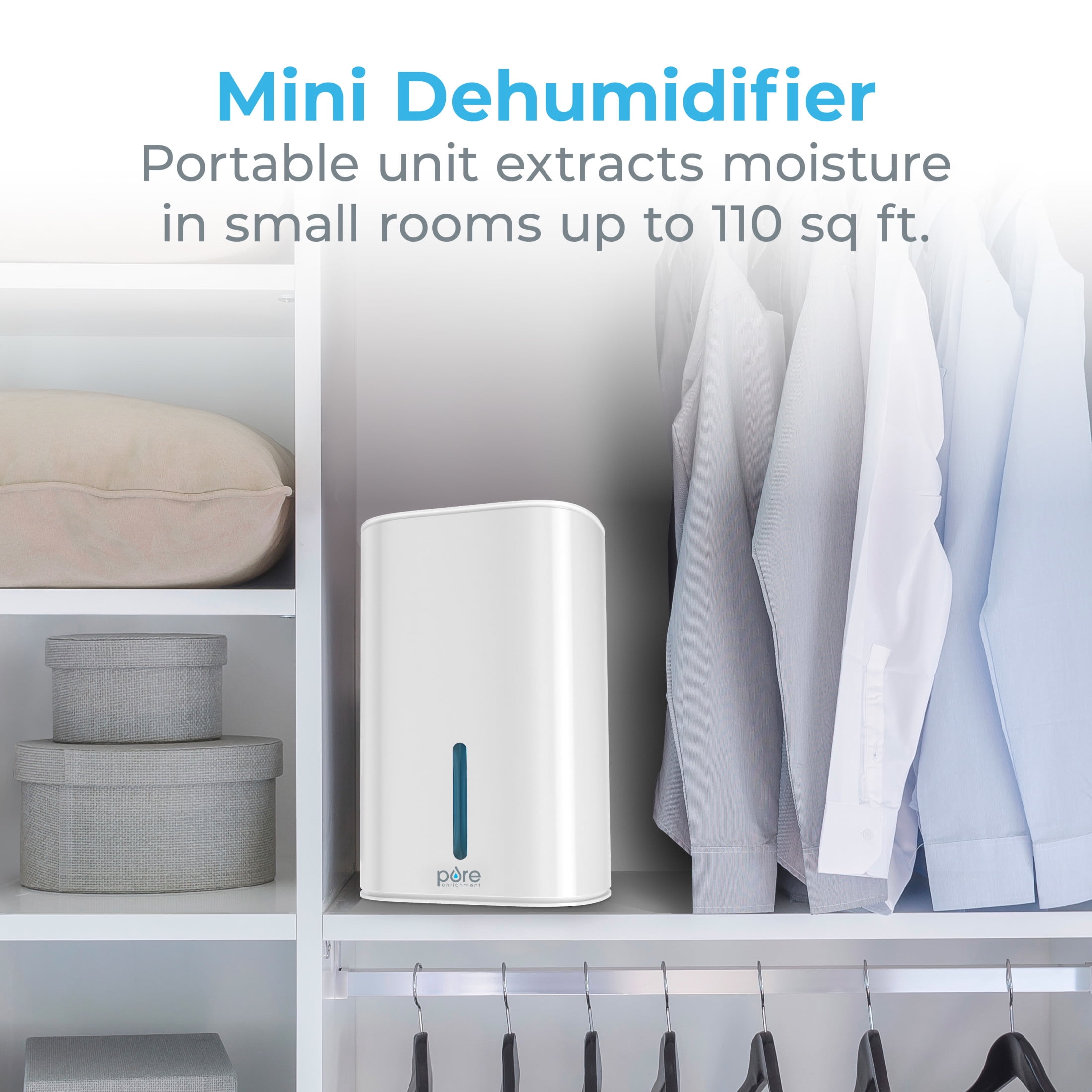 Pure Enrichment PureDry Mini Dehumidifier (White, 27 oz) apb9a