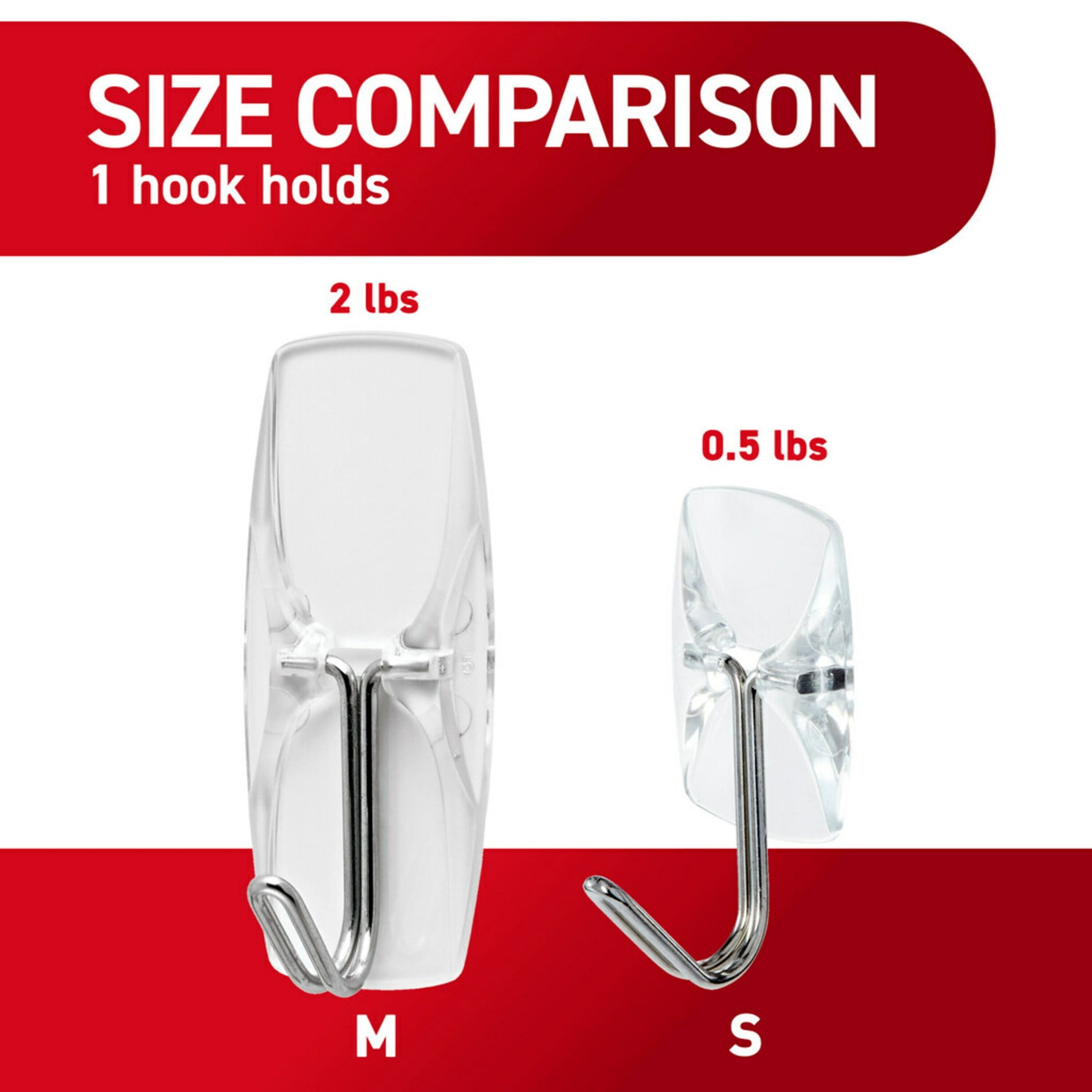 Command Small Wire Toggle Hooks, Damage-Free Adhesive Wall Hooks for Decorating (Clear, 9 Hooks) rxsw4