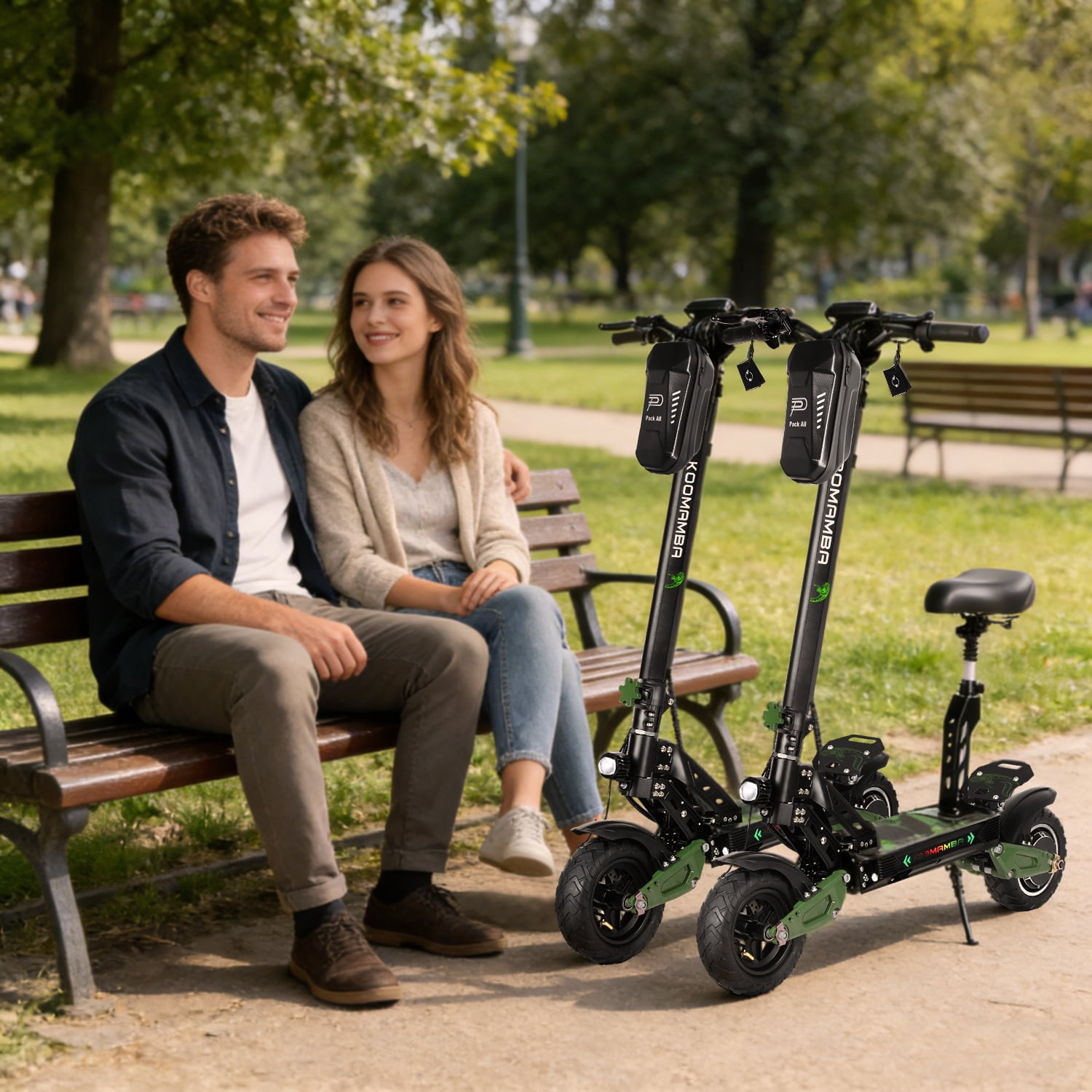 Goobee ZU06 Electric Scooter 1200W Motor 35 MPH High-Speed Commuter (10 in Tires, 50 Miles Range) hwm8j