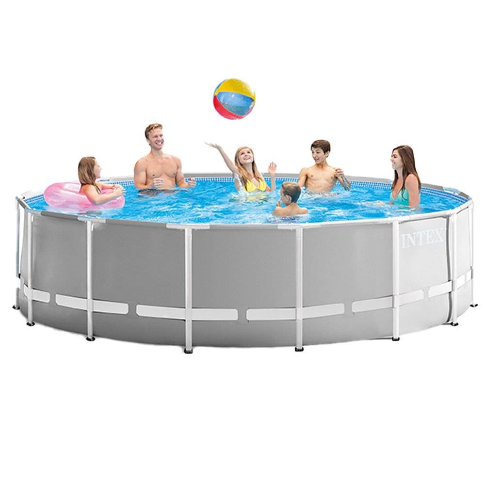 Intex Prism Frame Above Ground Swimming Pool Set with Filter Pump and Type A Cartridges (15 ft x 48 in, 6 Pack) rqc9e